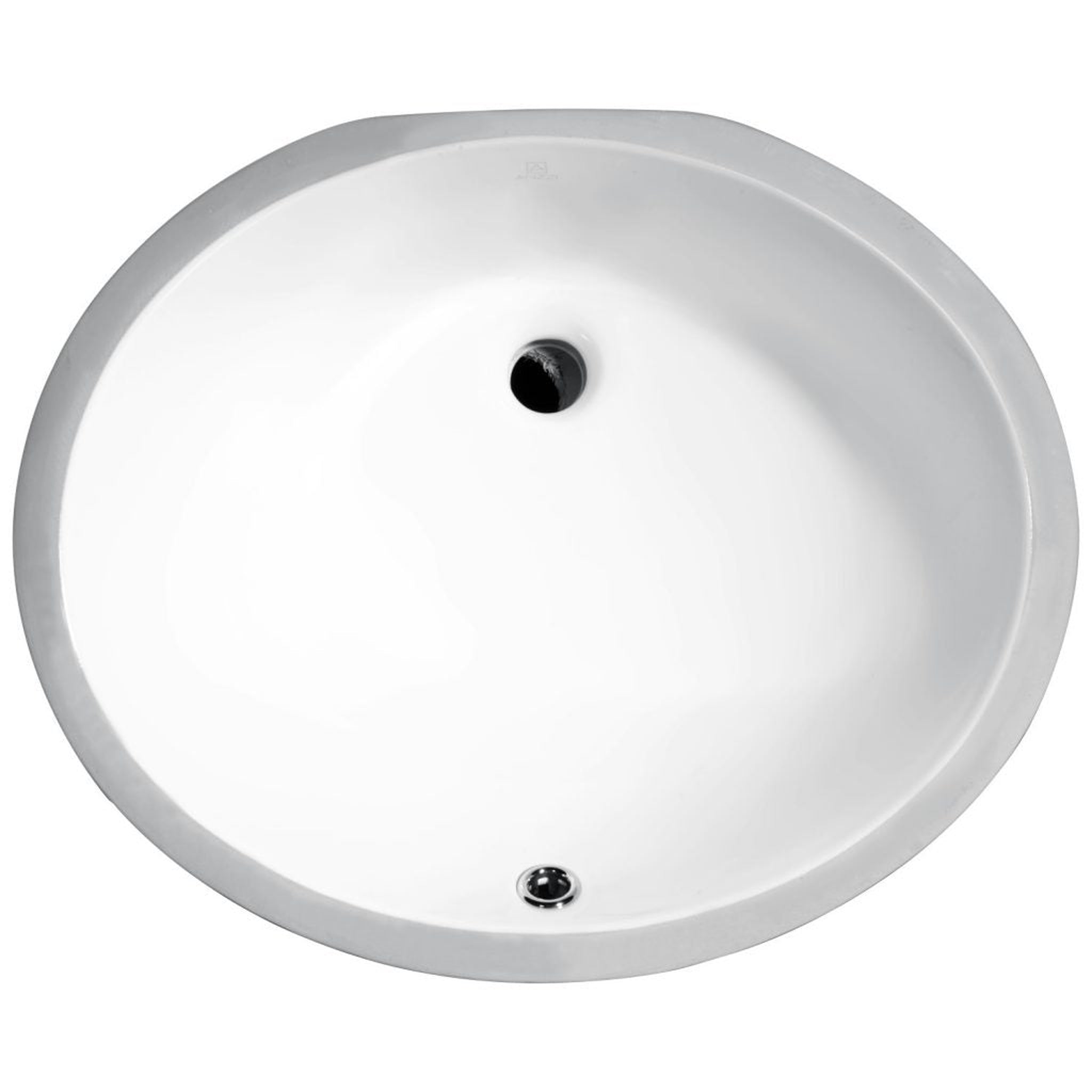 ANZZI, ANZZI Pegasus Series 18" x 15" Oval Shape Glossy White Undermount Sink With Built-In Overflow