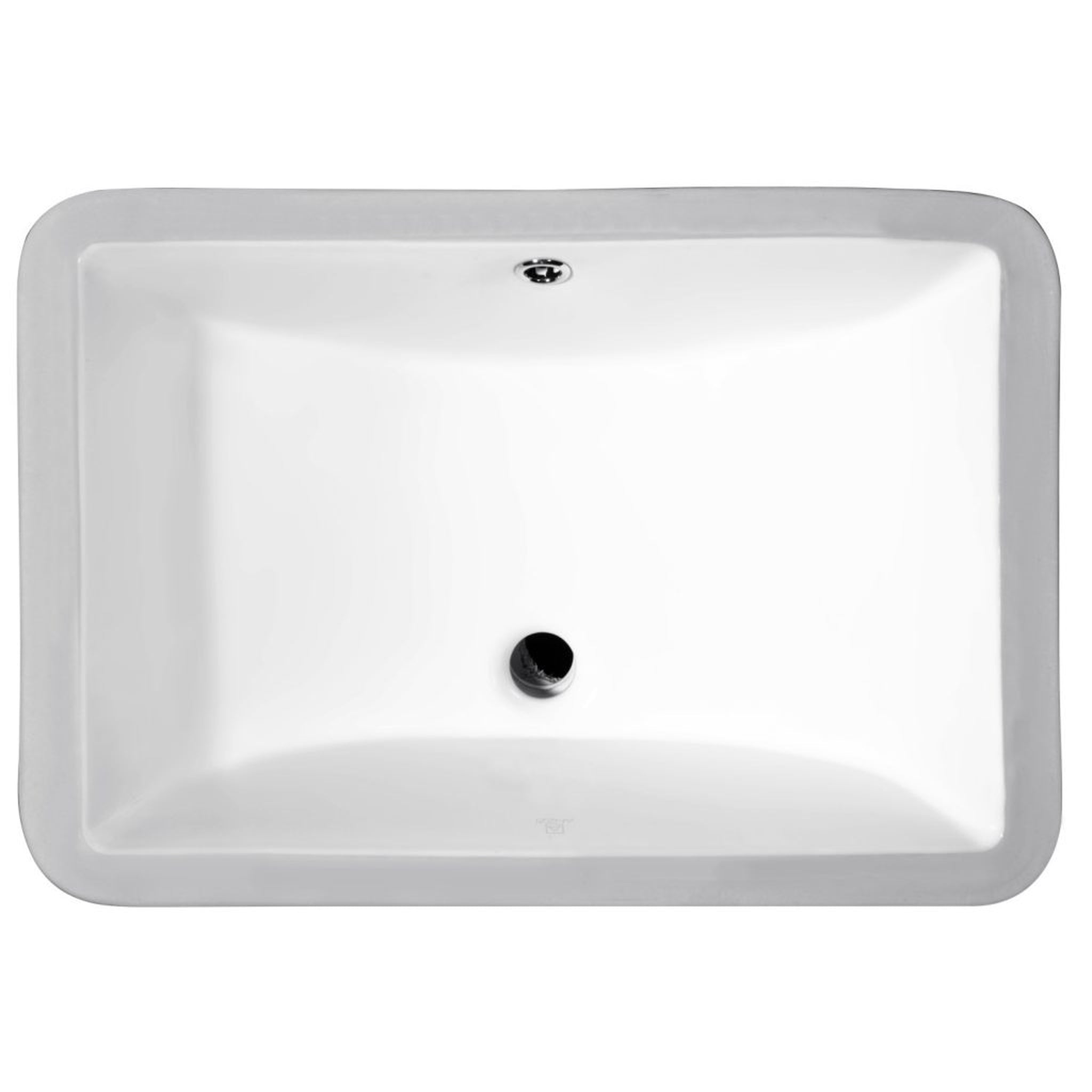 ANZZI, ANZZI Pegasus Series 21" x 15" Rectangular Glossy White Undermount Sink With Built-In Overflow