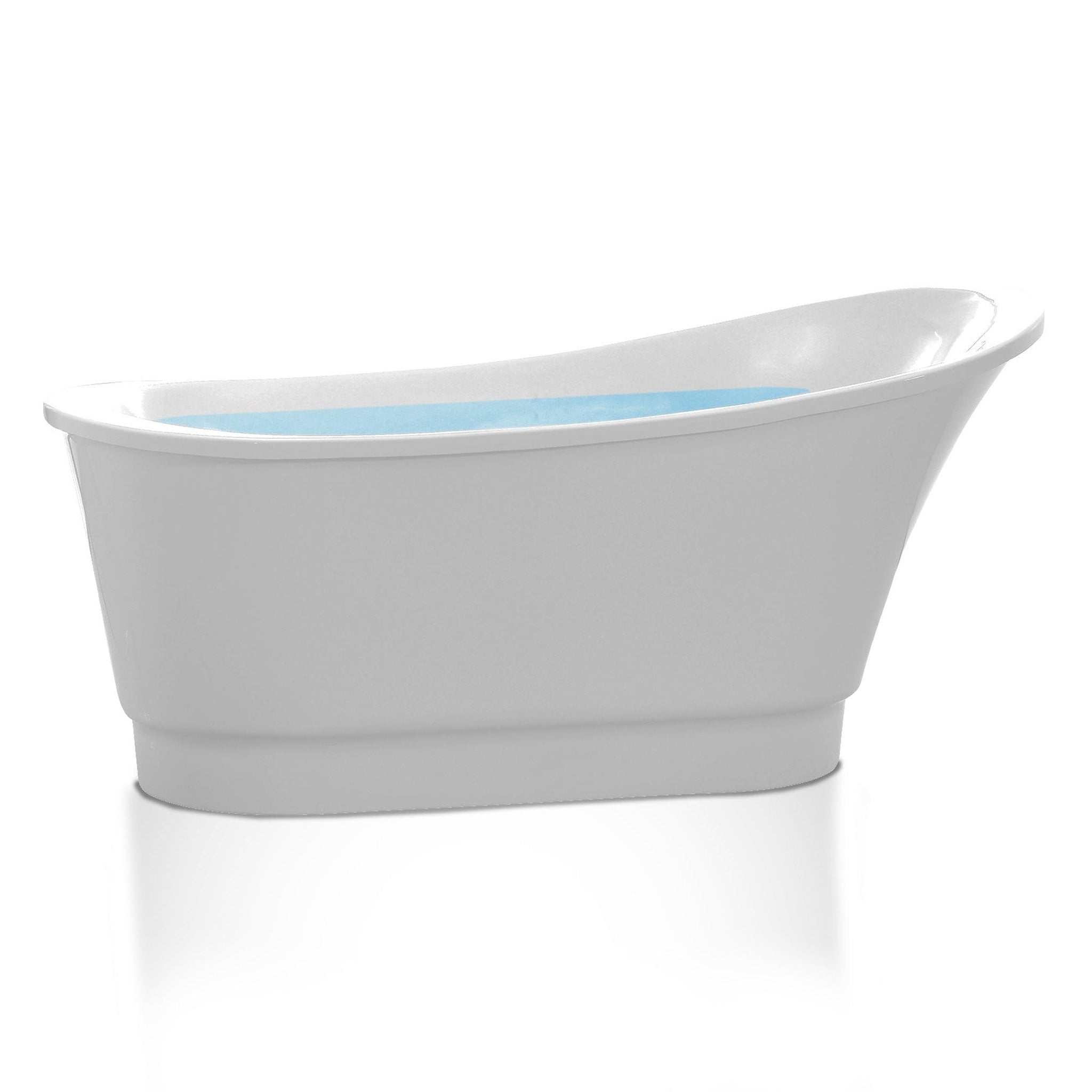 ANZZI, ANZZI Prima Series 67" x 31" Glossy White Freestanding Bathtub With Built-In Overflow and Pop-Up Drain