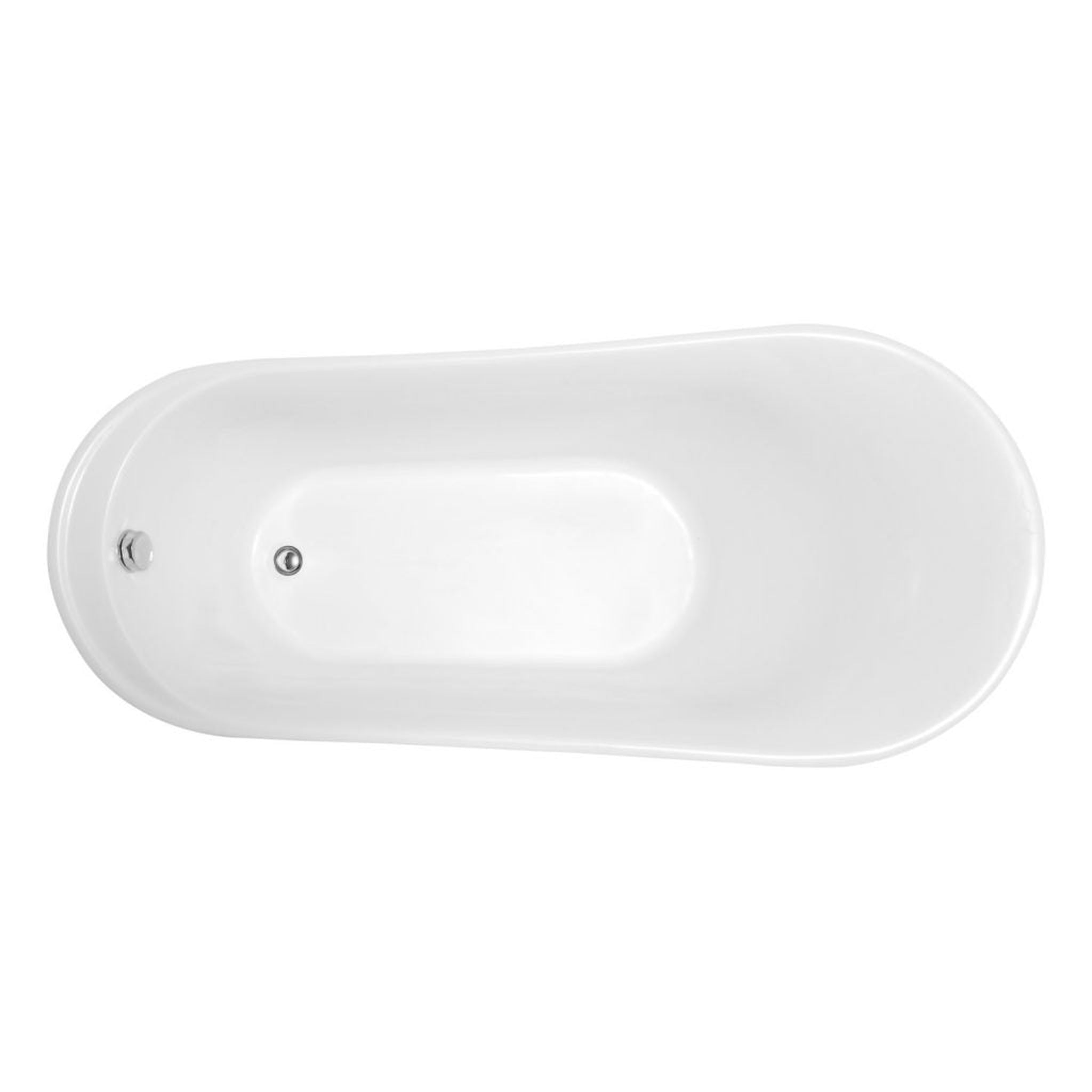 ANZZI, ANZZI Prima Series 67" x 31" Glossy White Freestanding Bathtub With Built-In Overflow and Pop-Up Drain