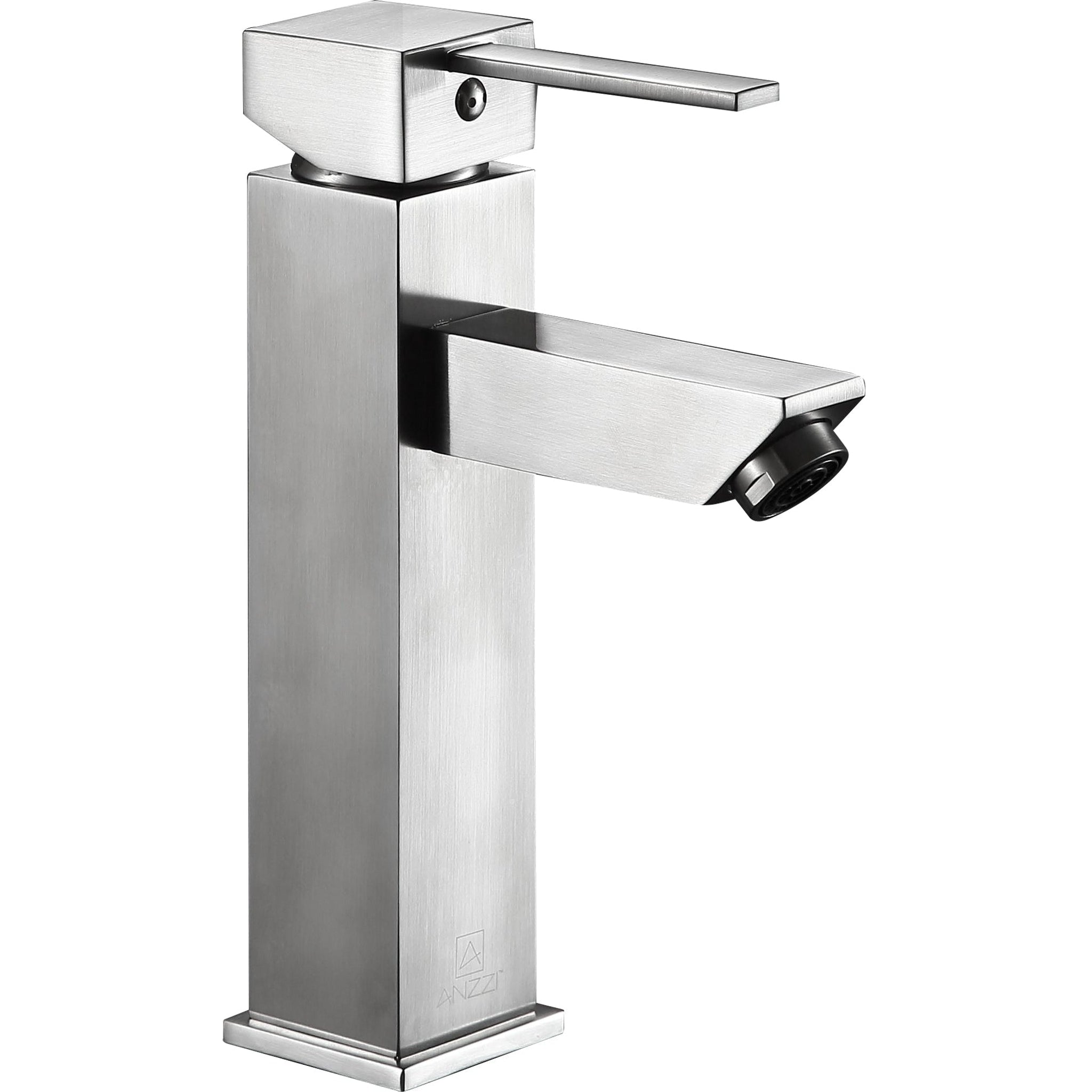 ANZZI, ANZZI Pygmy Series 5" Single Hole Brushed Nickel Bathroom Sink Faucet