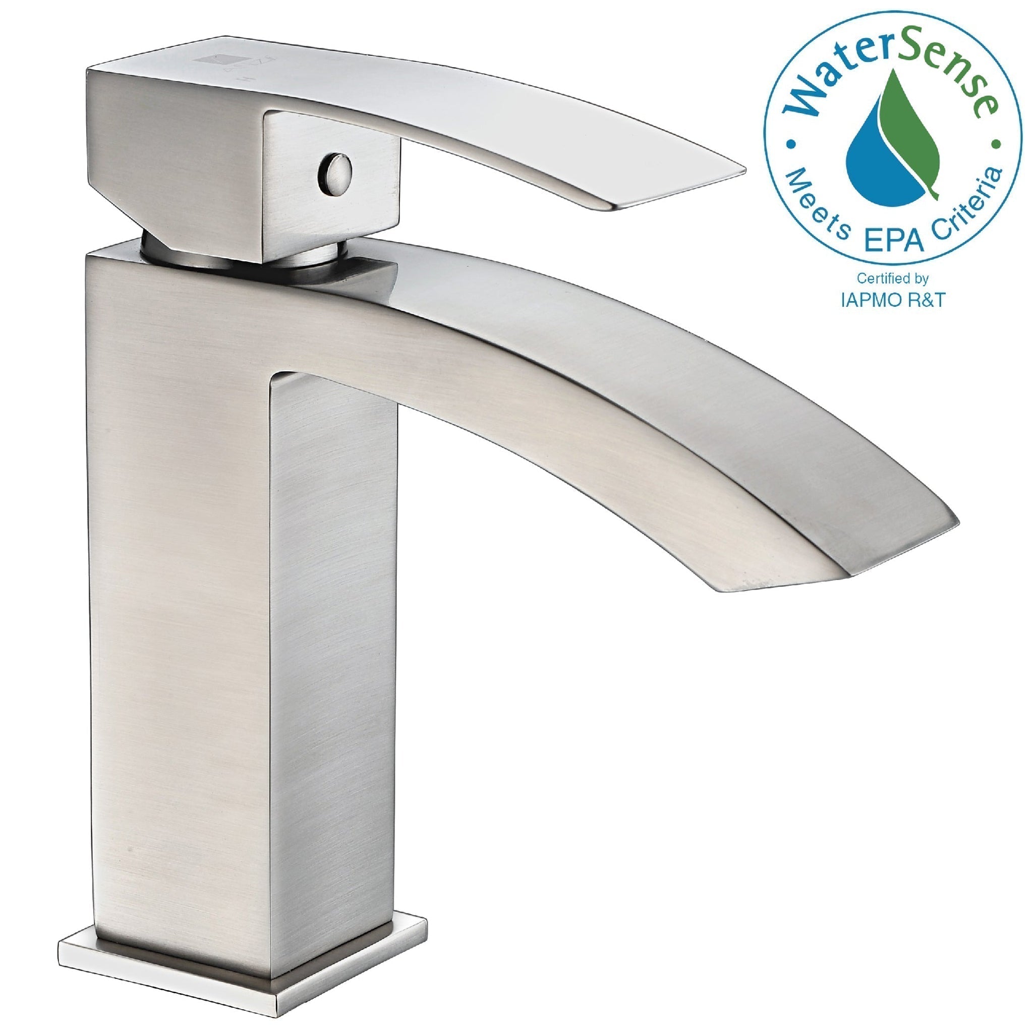 ANZZI, ANZZI Revere Series 4" Single Hole Brushed Nickel Low-Arc Bathroom Sink Faucet