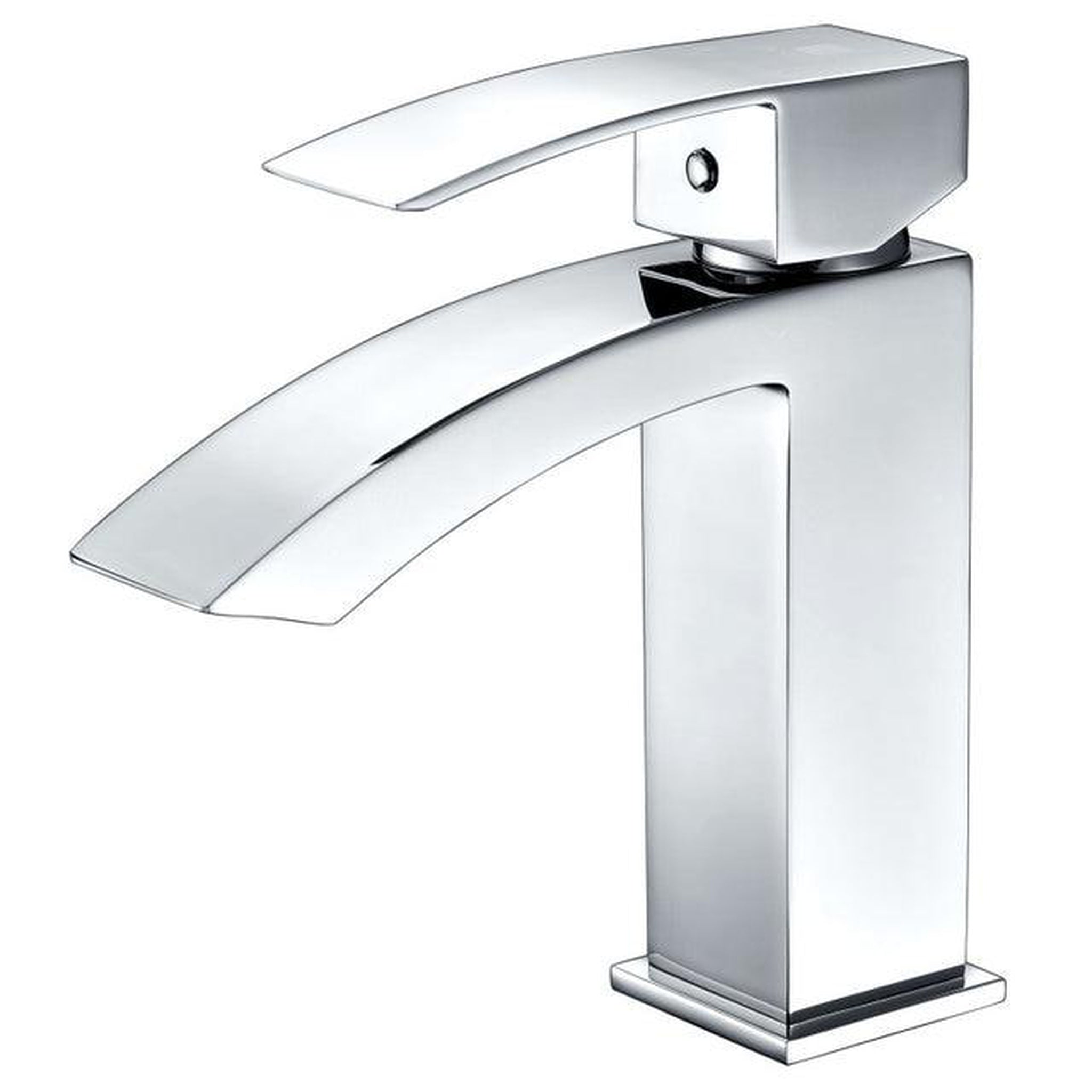 ANZZI, ANZZI Revere Series 7" Single Hole Polished Chrome Low-Arc Bathroom Sink Faucet