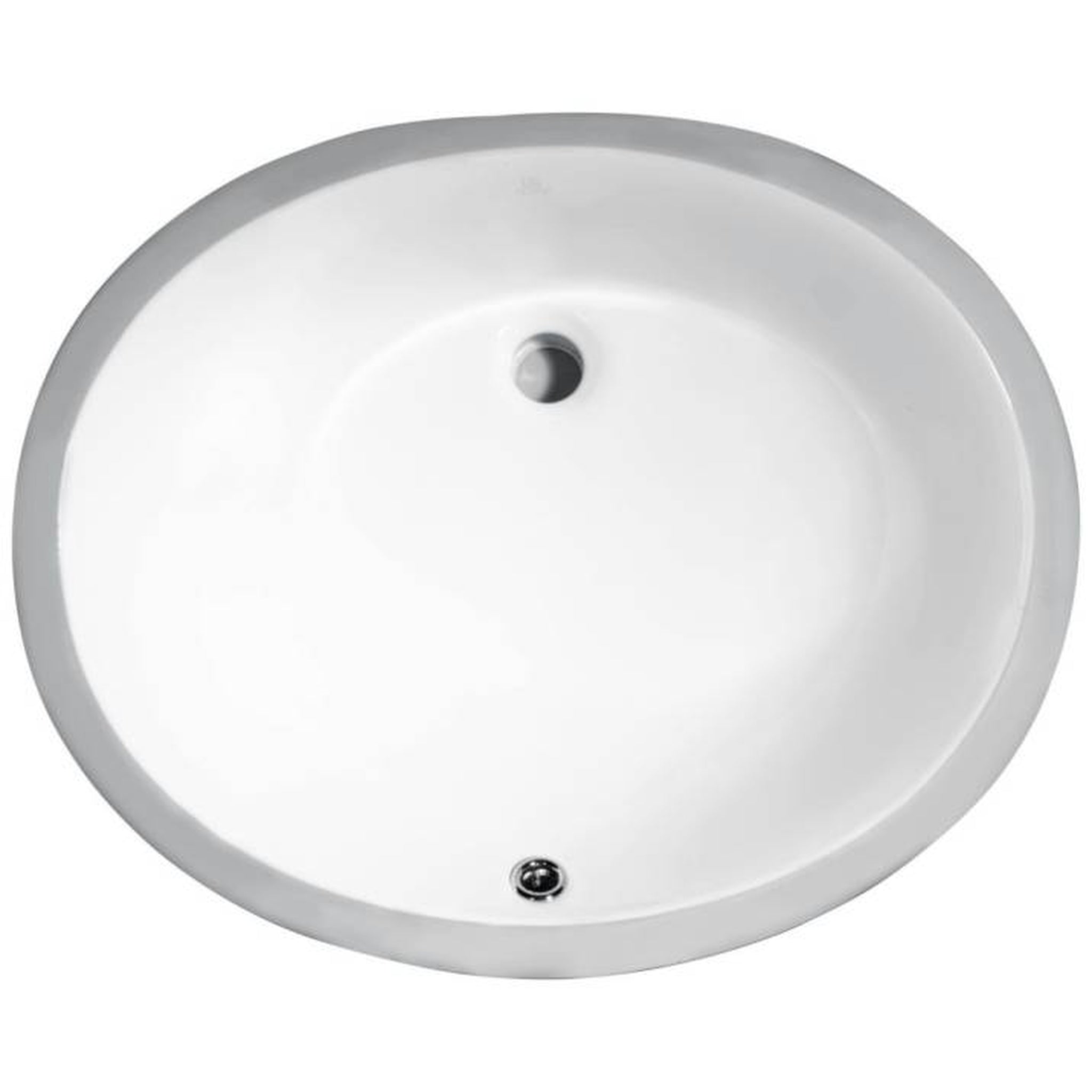 ANZZI, ANZZI Rhodes Series 21.5" x 15" Oval Shape Glossy White Undermount Sink With Built-In Overflow