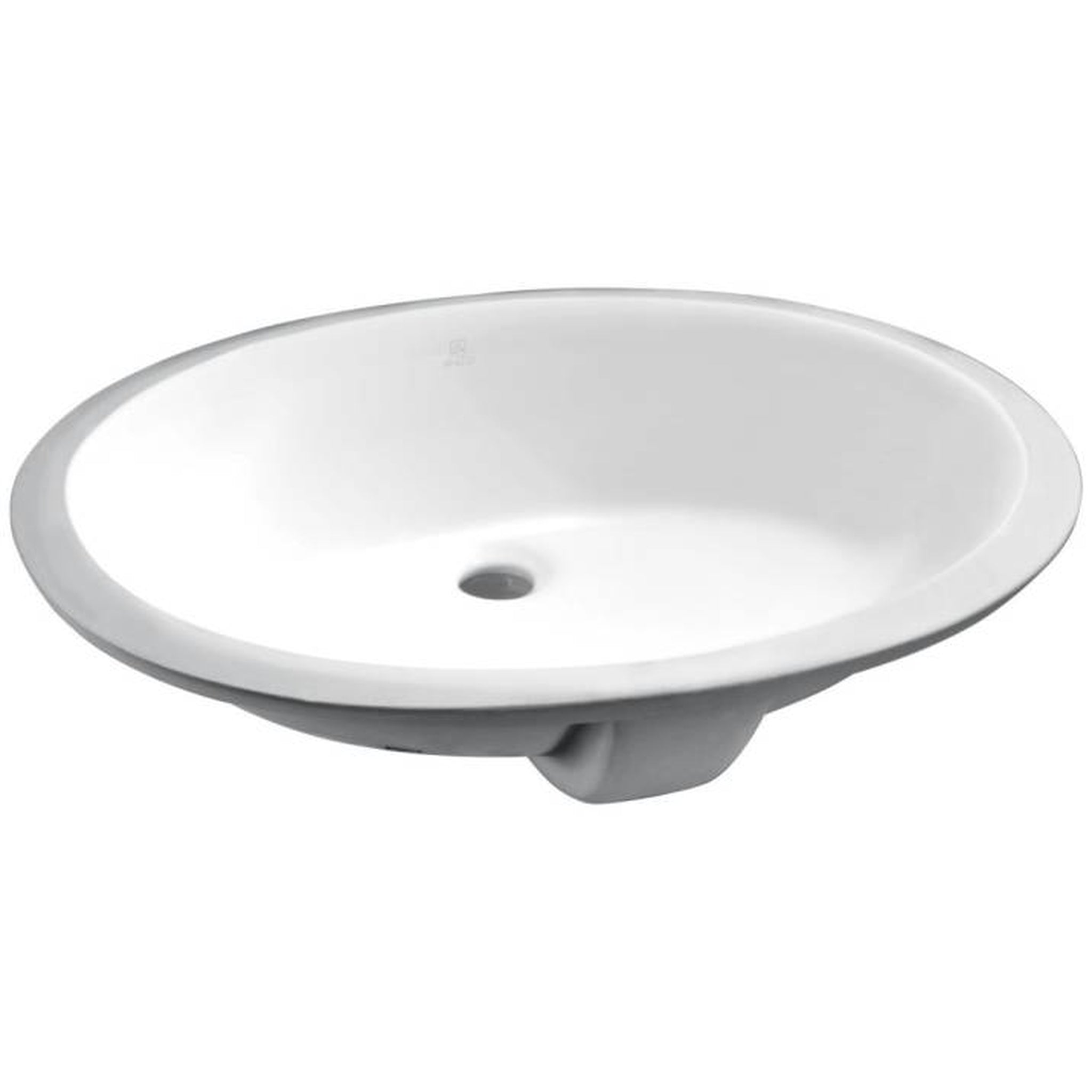 ANZZI, ANZZI Rhodes Series 21.5" x 15" Oval Shape Glossy White Undermount Sink With Built-In Overflow