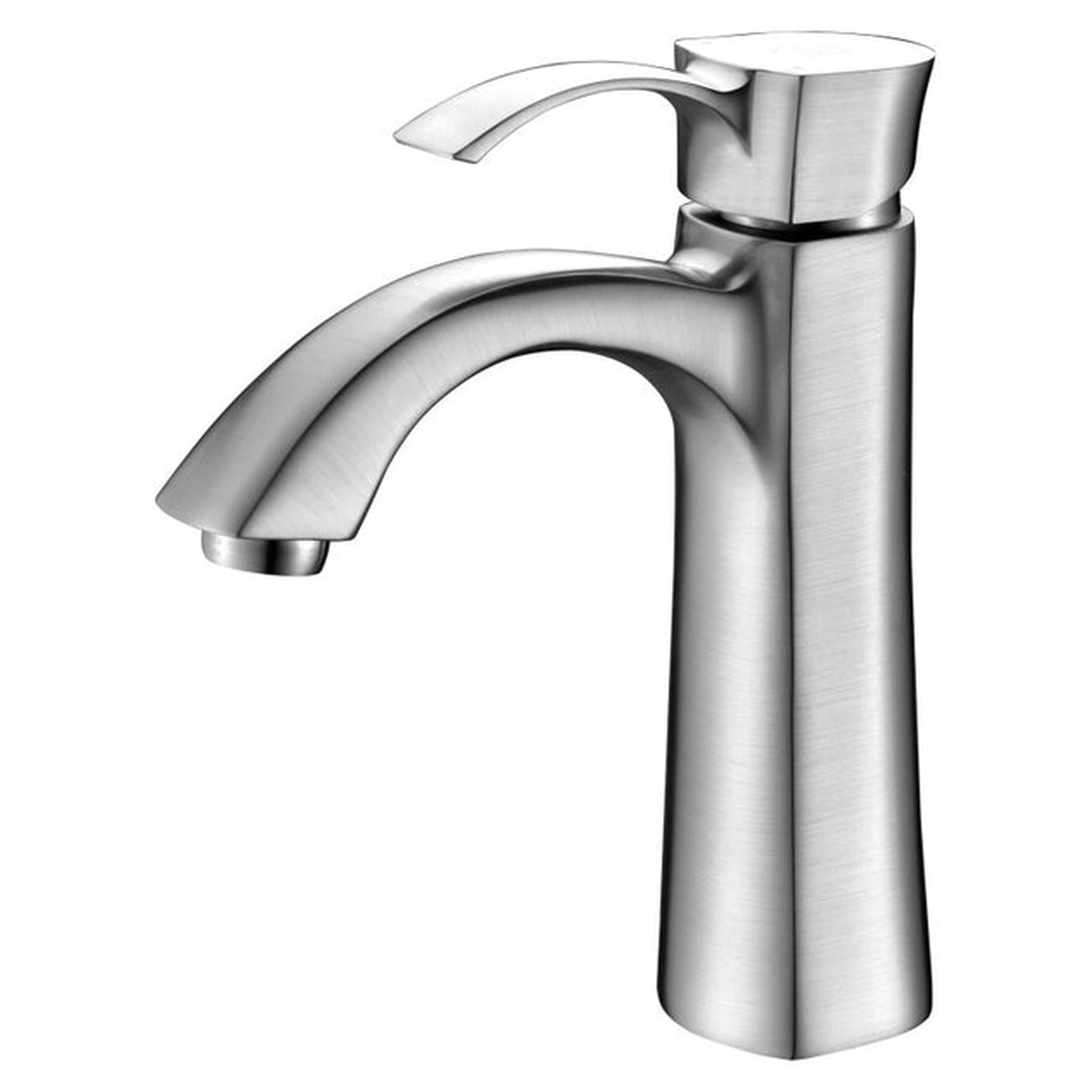 ANZZI, ANZZI Rhythm Series 5" Single Hole Brushed Nickel Mid-Arc Bathroom Sink Faucet