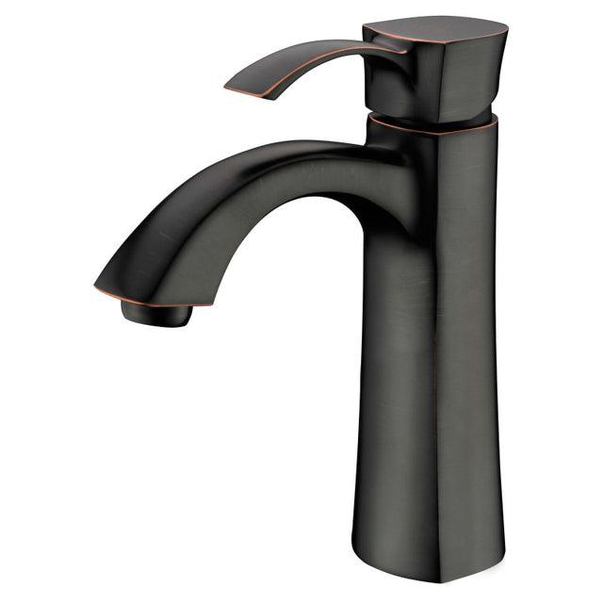 ANZZI, ANZZI Rhythm Series 5" Single Hole Oil Rubbed Bronze Mid-Arc Bathroom Sink Faucet