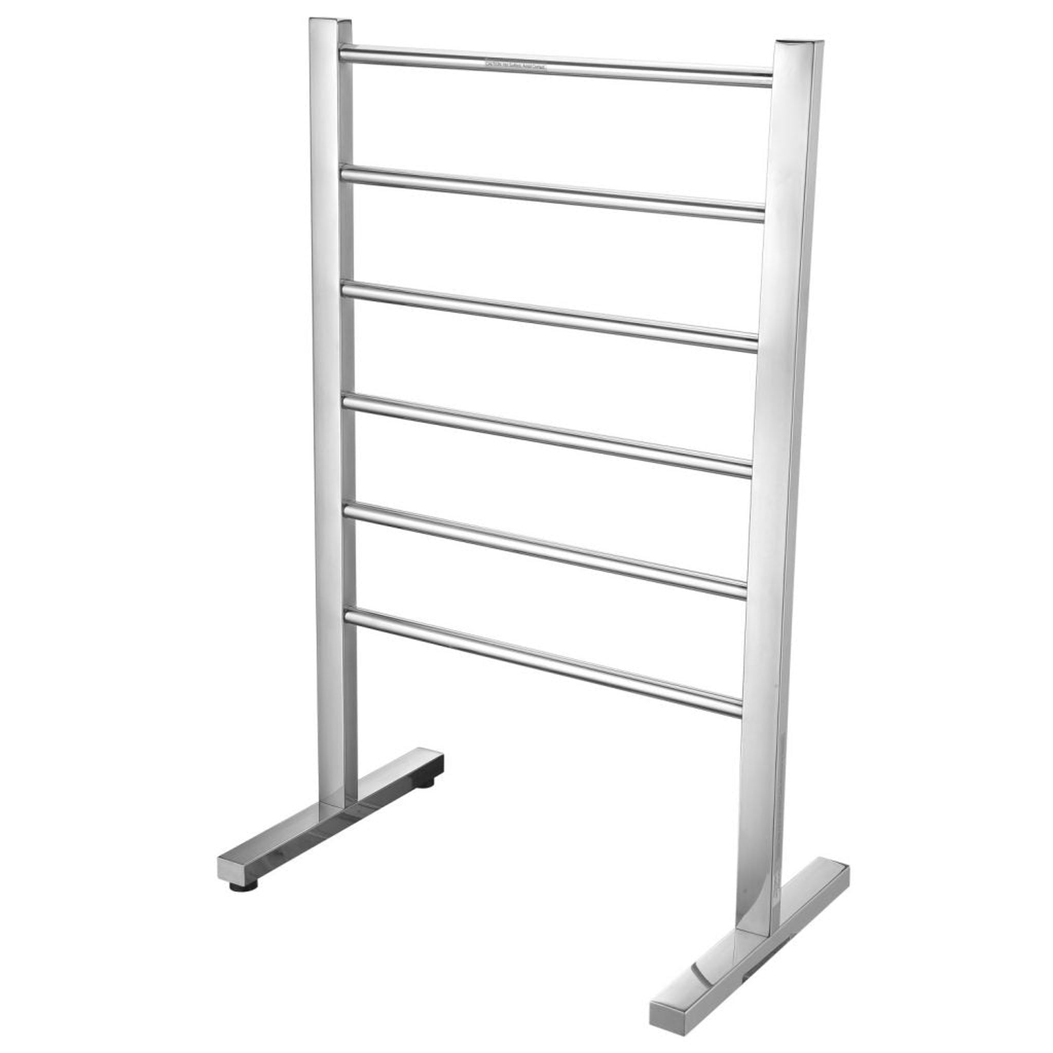 ANZZI, ANZZI Riposte Series Polished Chrome 6-Bar Stainless Steel Floor Mounted Electric Towel Warmer Rack