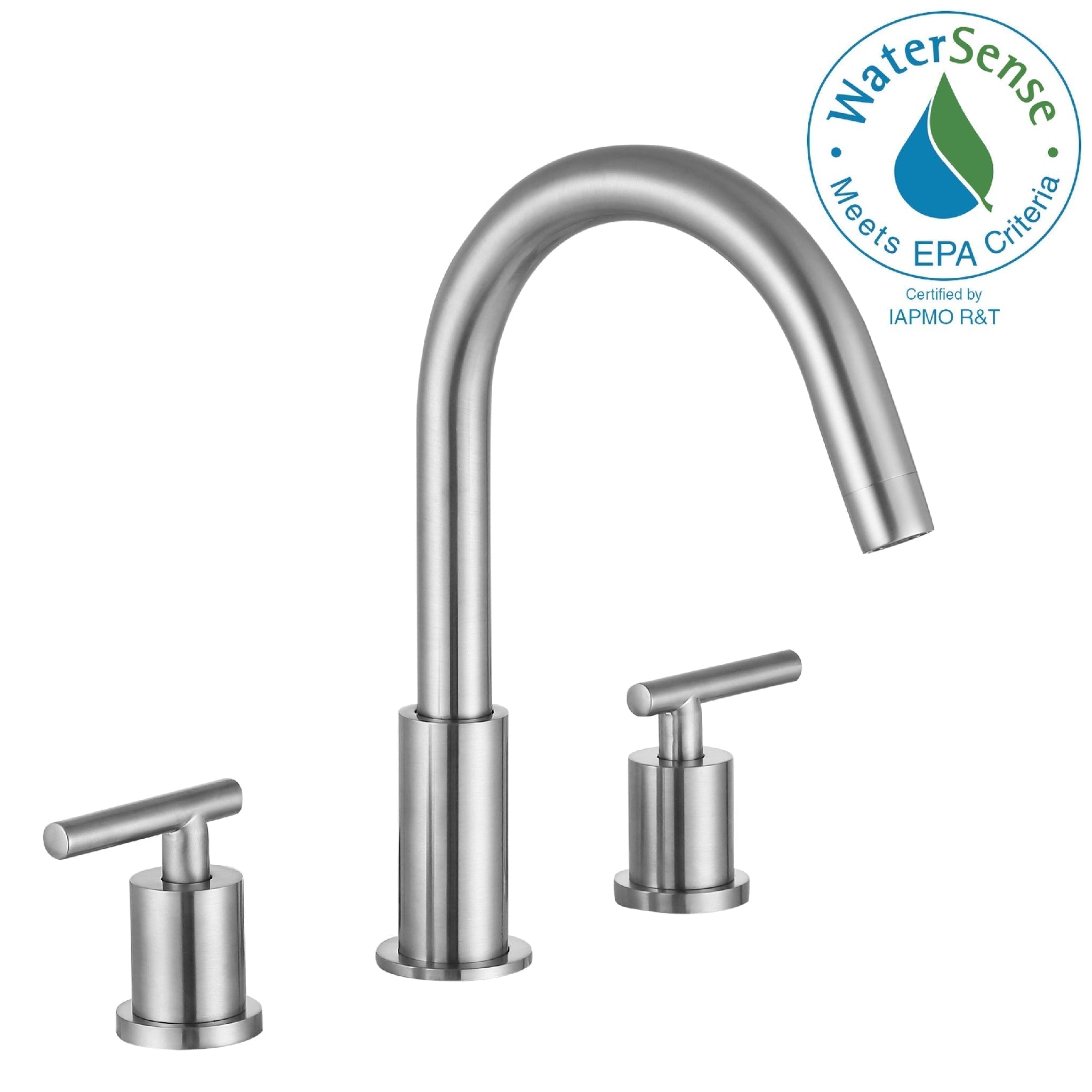 ANZZI, ANZZI Roman Series 6" Widespread Brushed Nickel Bathroom Sink Faucet