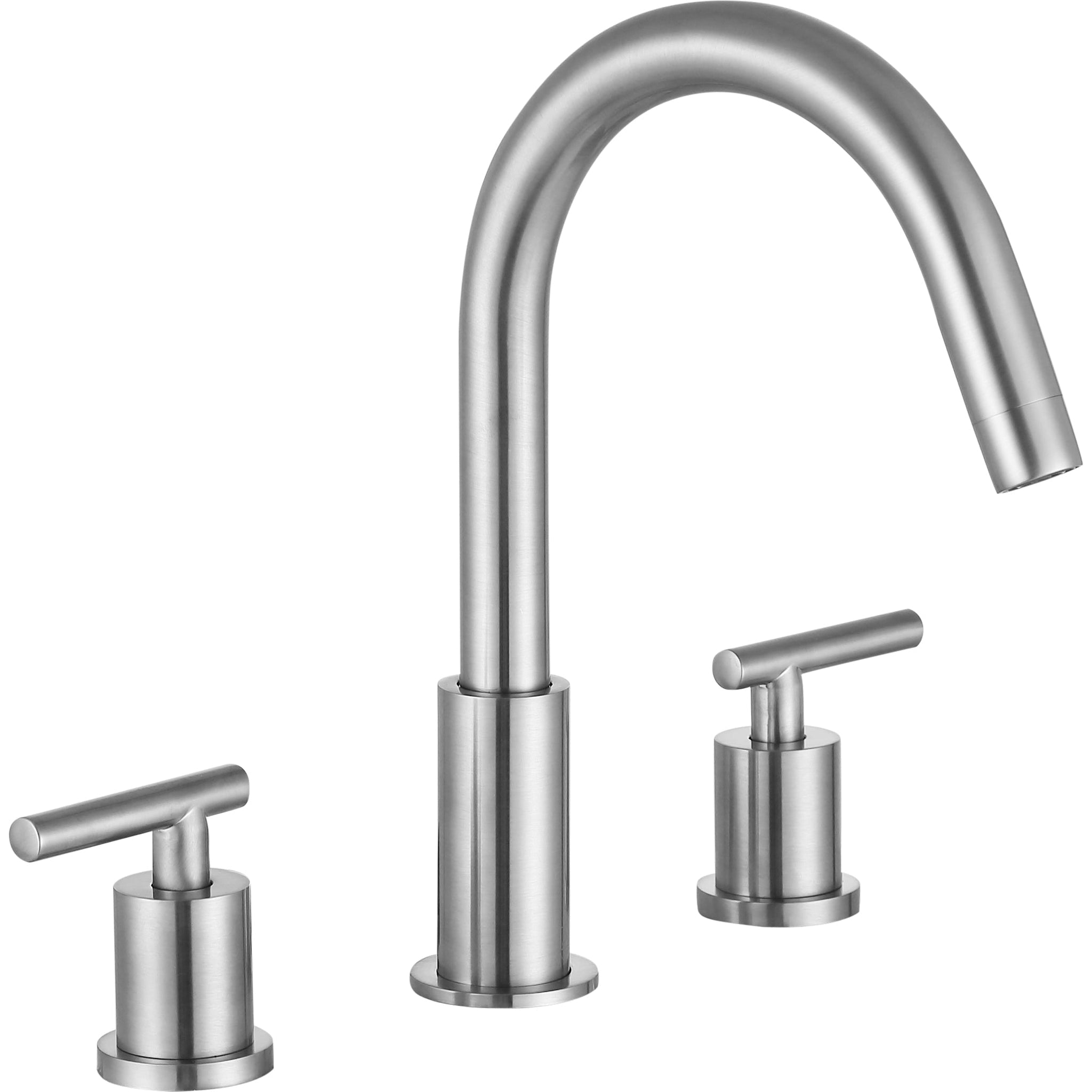 ANZZI, ANZZI Roman Series 6" Widespread Brushed Nickel Bathroom Sink Faucet