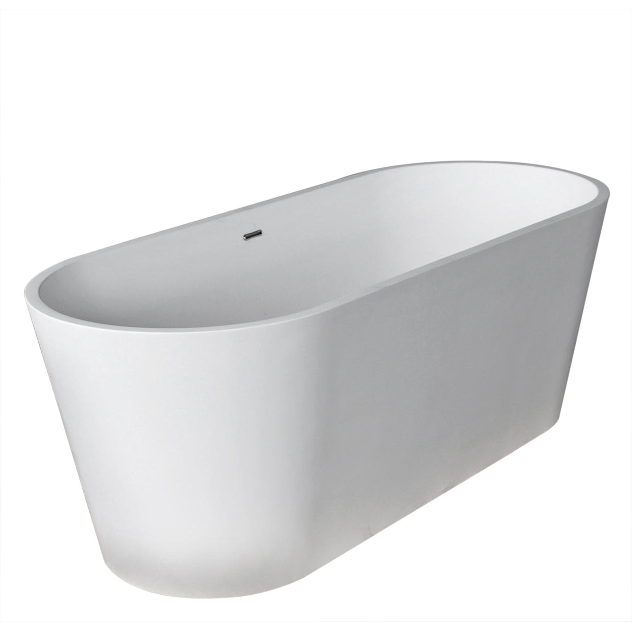 ANZZI, ANZZI Rossetto Series 67" x 28" Matte White Freestanding Bathtub With Built-In Overflow and Pop-Up Drain