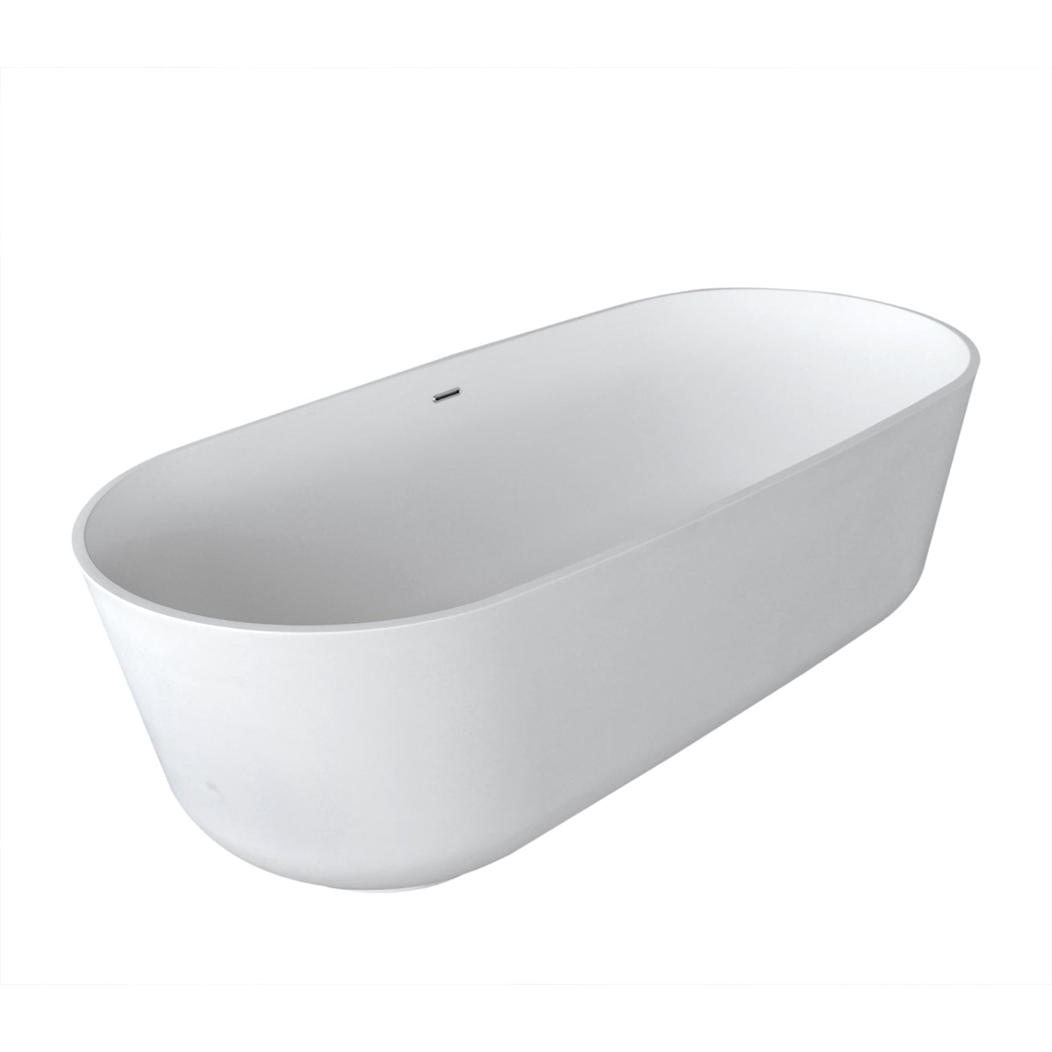 ANZZI, ANZZI Sabbia Series 71" x 32" Matte White Freestanding Bathtub With Built-In Overflow and  Pop-Up Drain