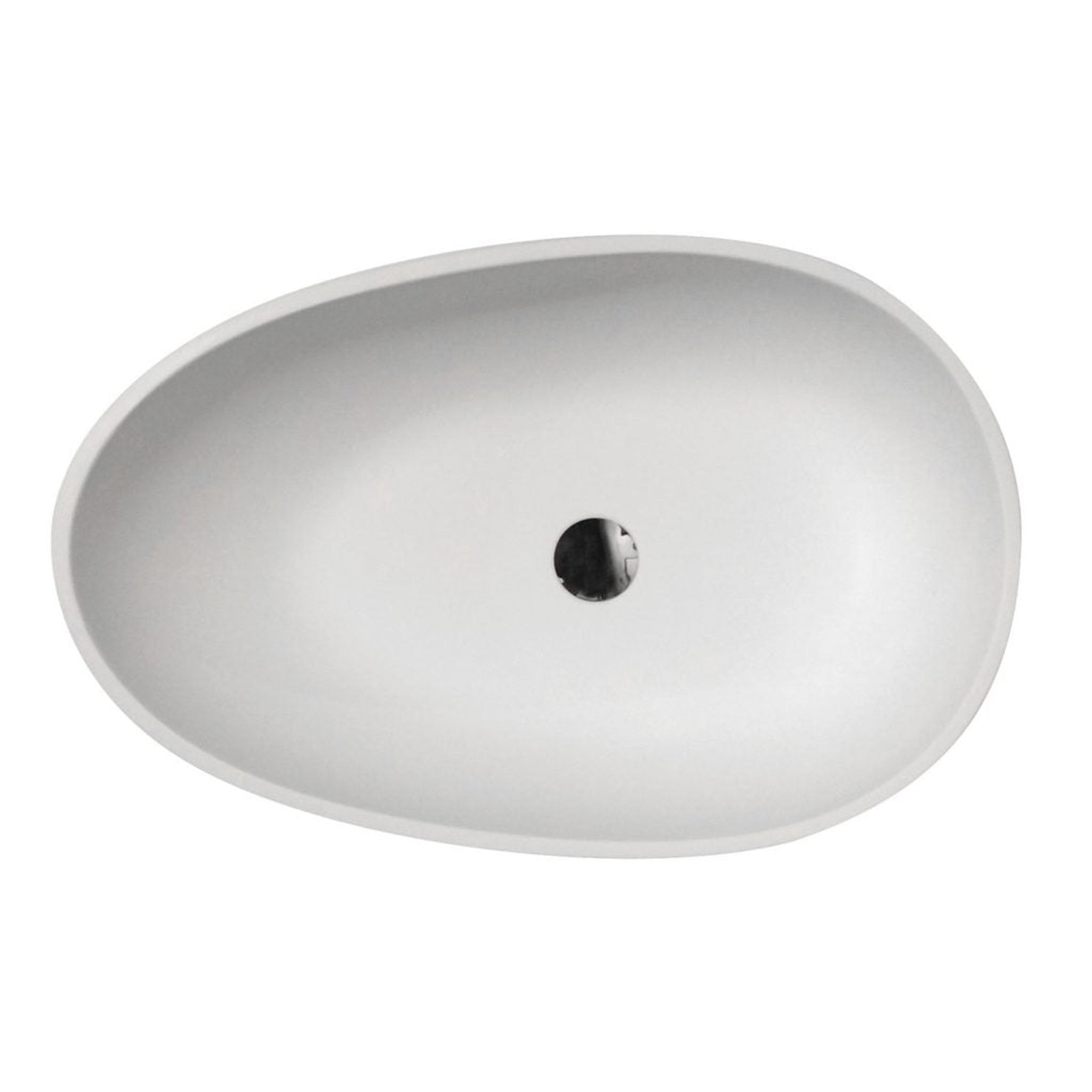 ANZZI, ANZZI Sensei Series 25" x 16" Oval Shape Matte White Vessel Sink