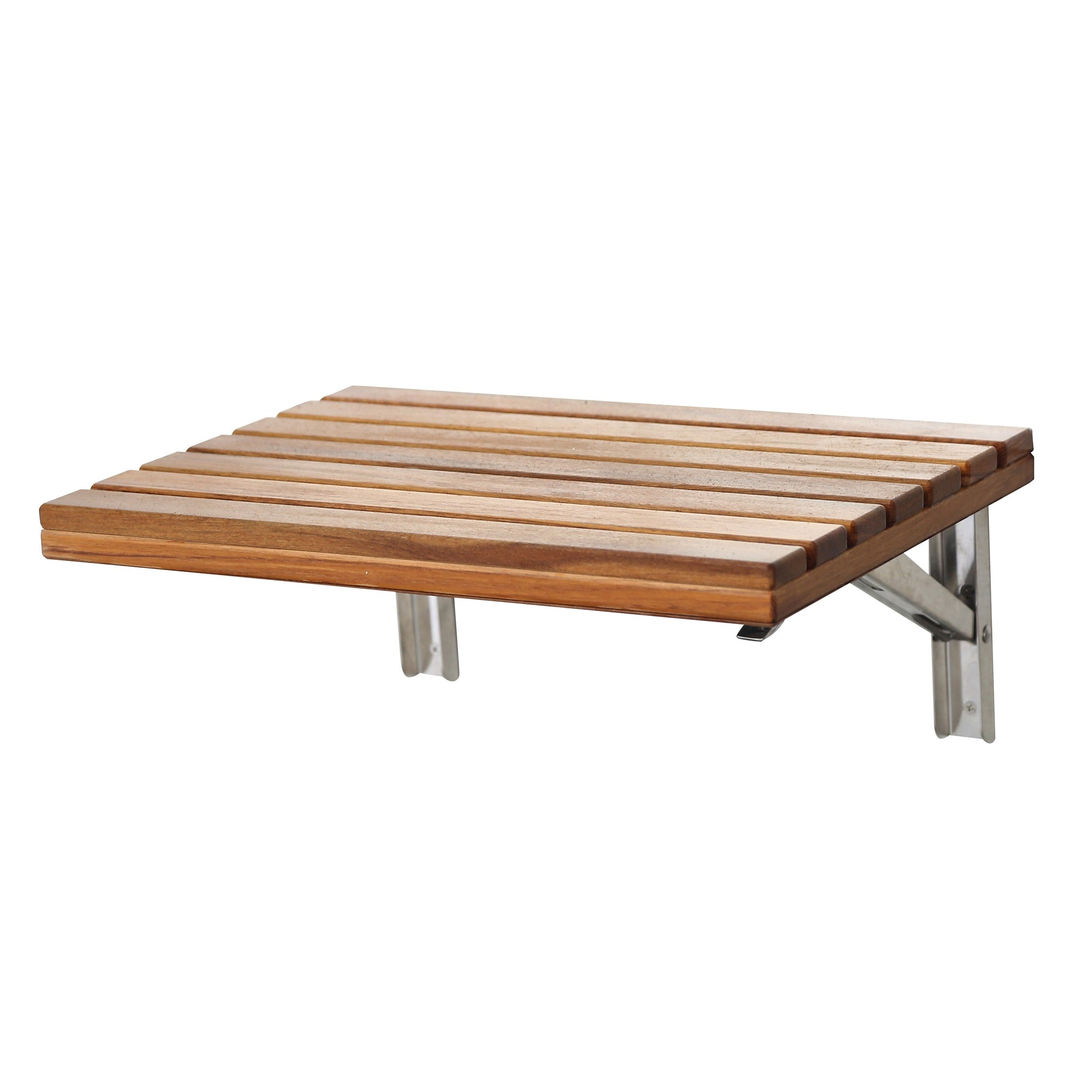 ANZZI, ANZZI Shoren Series 13" x 24" Foldable Teak Wood Wall-Mounted Shower Bench