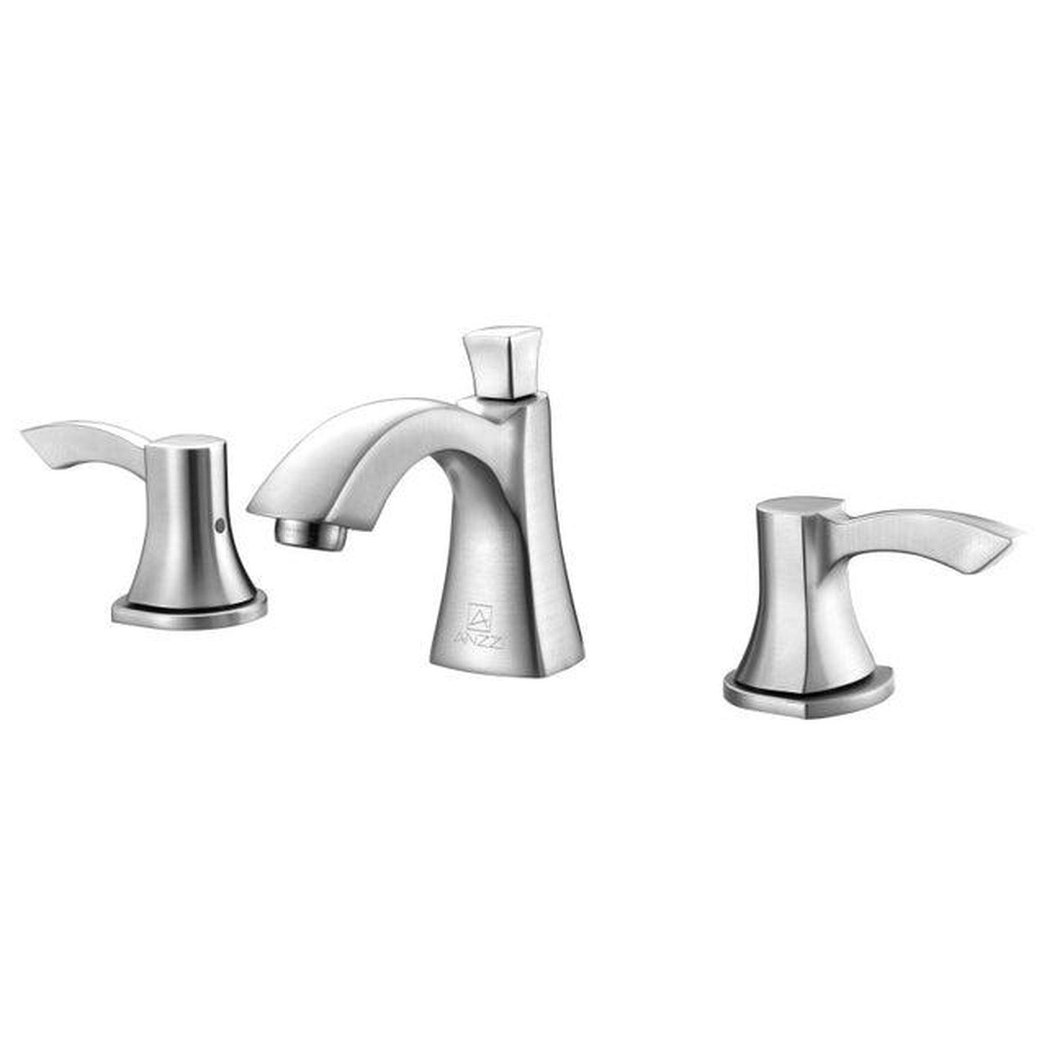 ANZZI, ANZZI Sonata Series 3" Widespread Brushed Nickel Mid-Arc Bathroom Sink Faucet