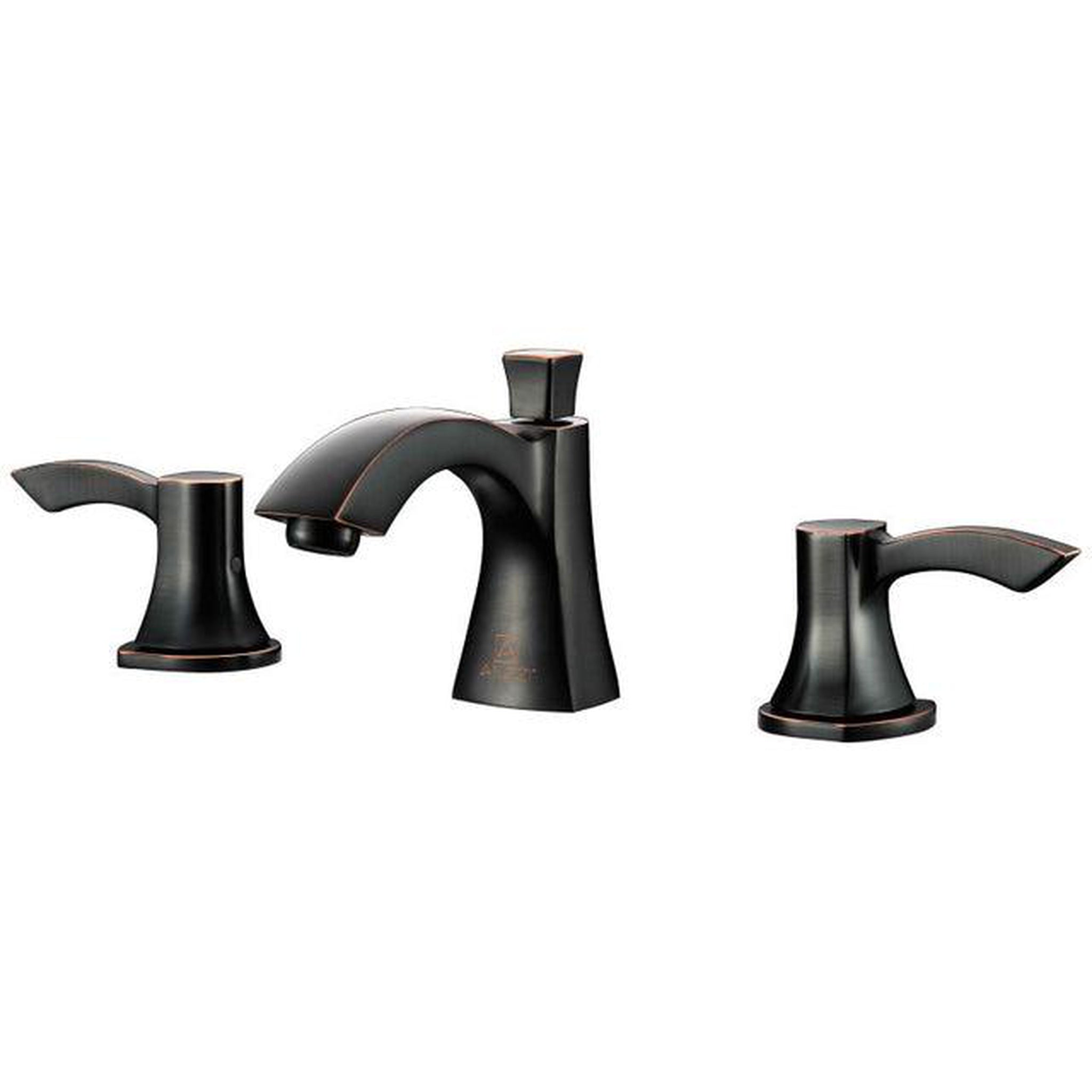 ANZZI, ANZZI Sonata Series 3" Widespread Oil Rubbed Bronze Mid-Arc Bathroom Sink Faucet