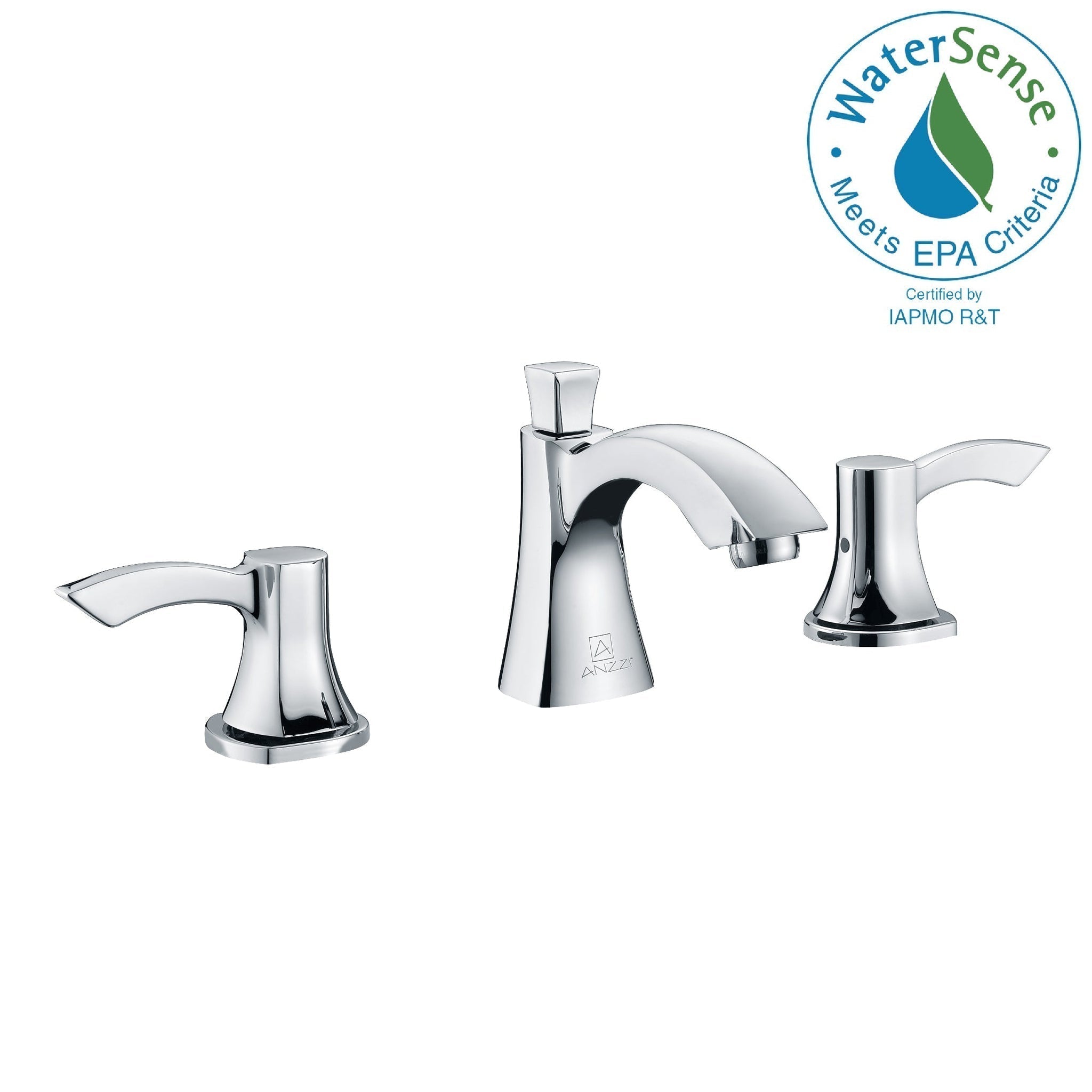 ANZZI, ANZZI Sonata Series 3" Widespread Polished Chrome Mid-Arc Bathroom Sink Faucet