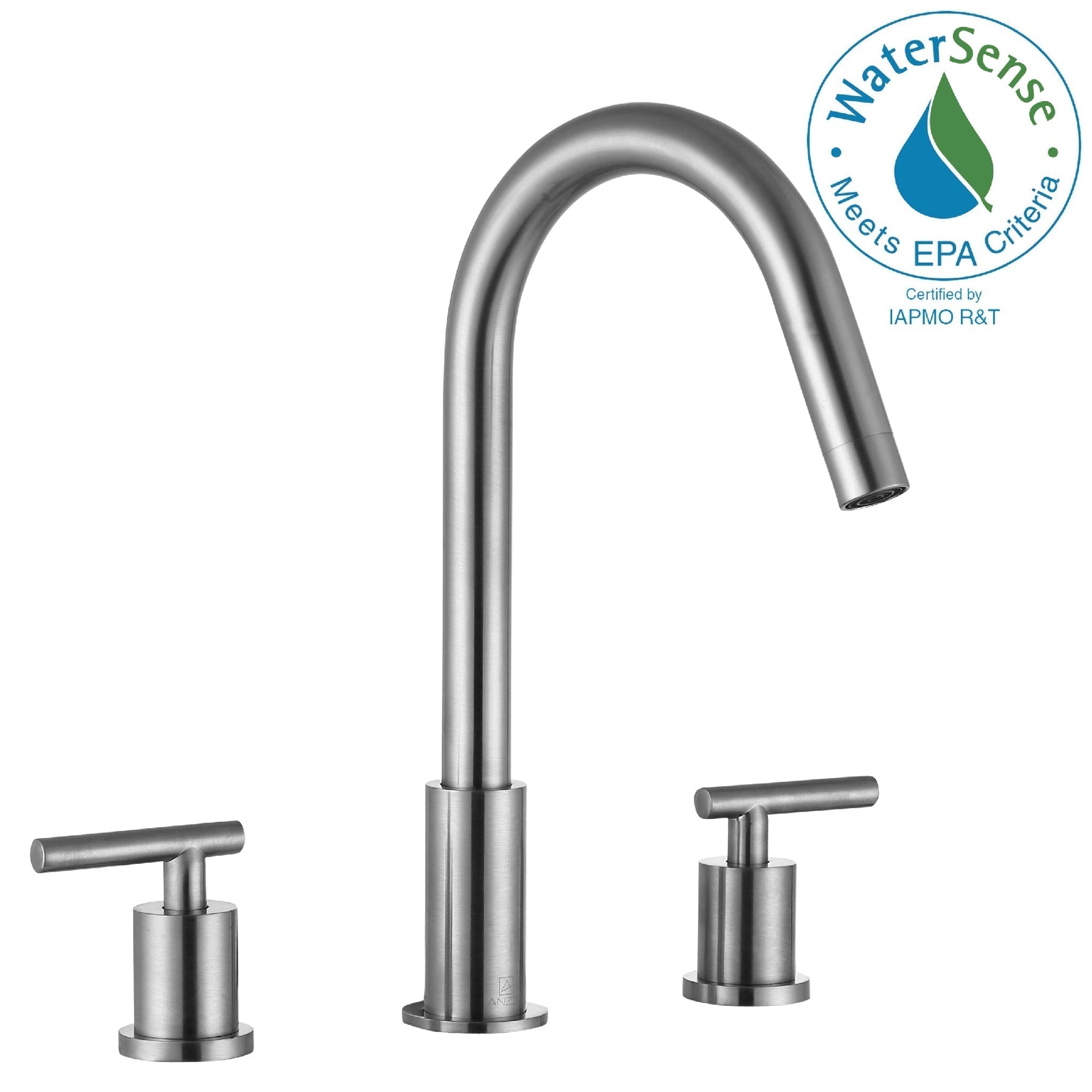 ANZZI, ANZZI Spartan Series 8" Widespread Brushed Nickel Bathroom Sink Faucet