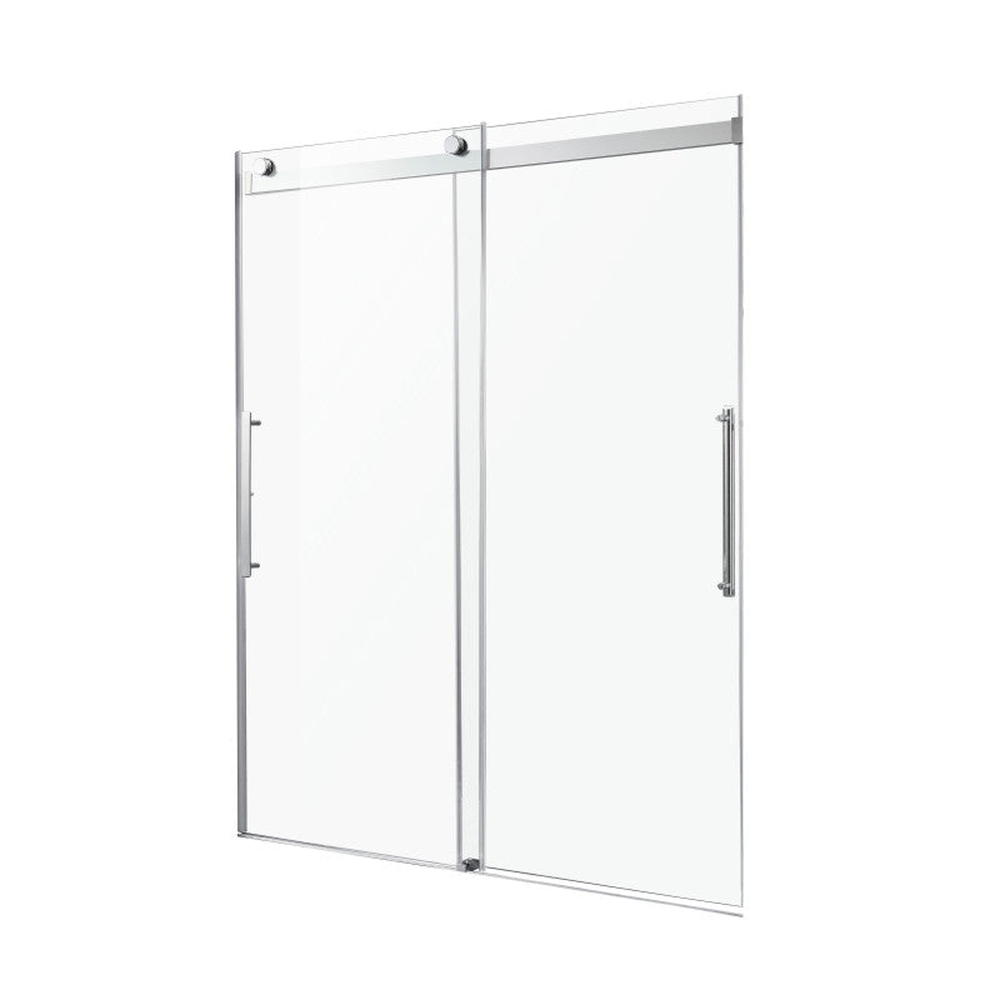 ANZZI, ANZZI Stellar Series 48" x 76" Frameless Rectangular Polished Chrome Sliding Shower Door With Handle and Tsunami Guard