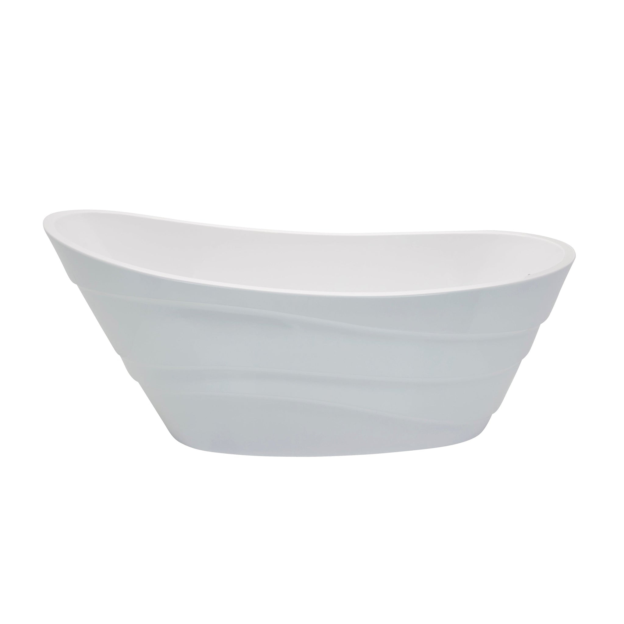 ANZZI, ANZZI Stratus Series 67" x 30" Glossy White Freestanding Bathtub With Built-In Overflow and Reversible Drain