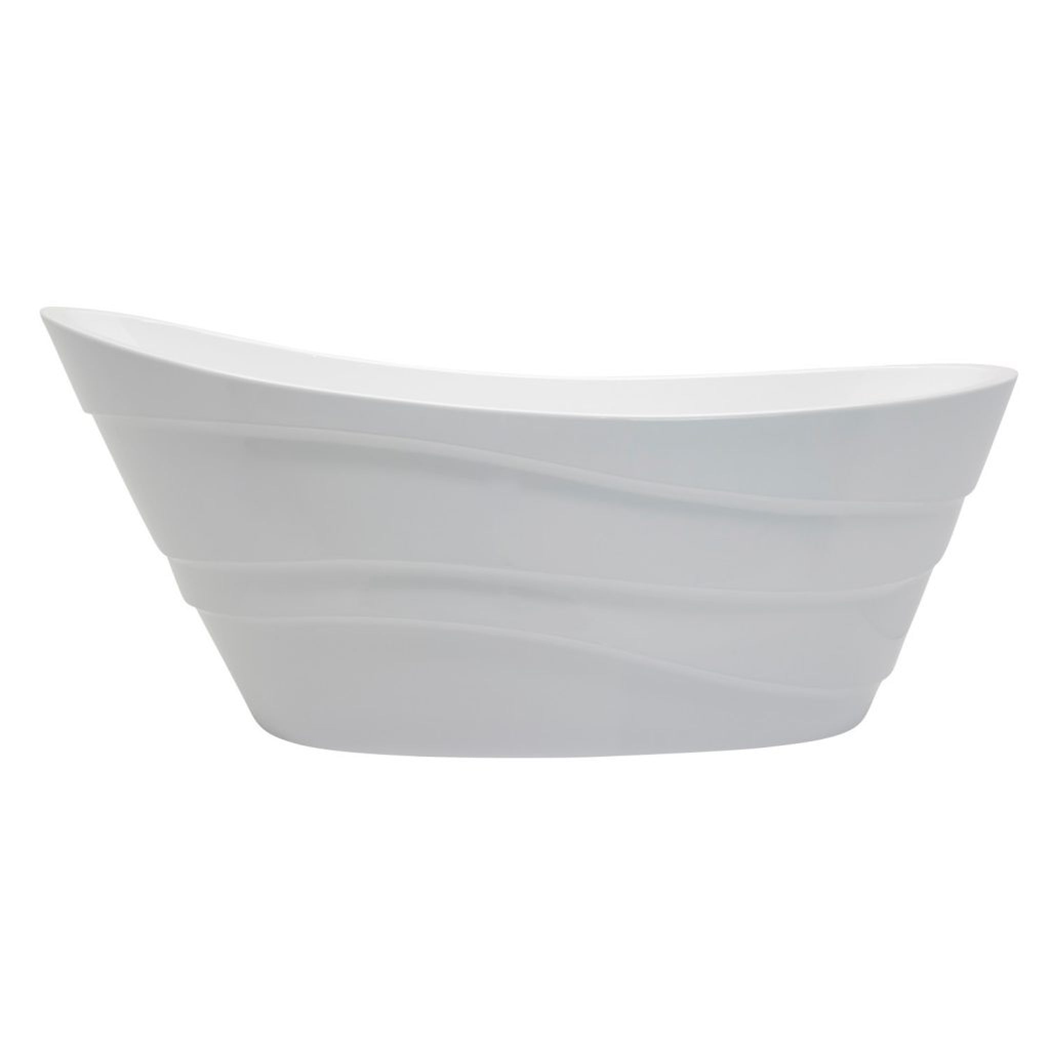 ANZZI, ANZZI Stratus Series 67" x 30" Glossy White Freestanding Bathtub With Built-In Overflow and Reversible Drain