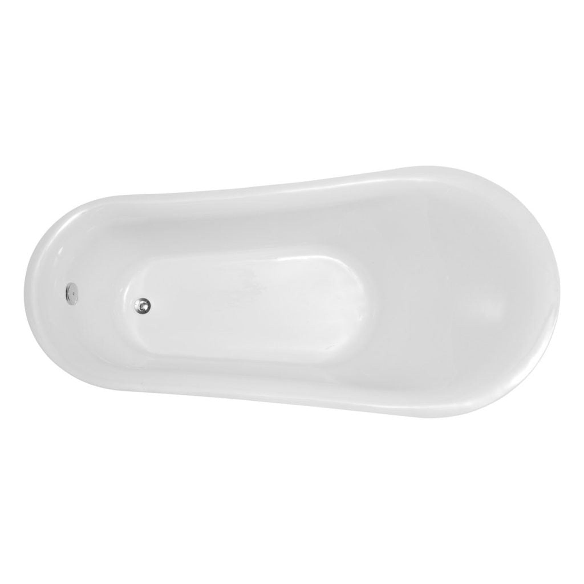 ANZZI, ANZZI Talyah Series 71" x 35" Glossy White Freestanding Bathtub With Built-In Overflow and Reversible Drain