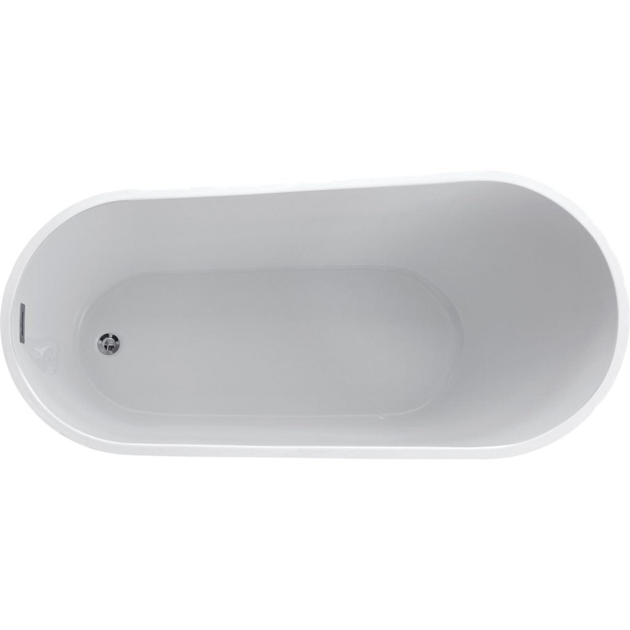 ANZZI, ANZZI Trend Series 67" x 32" Glossy White Freestanding Bathtub With Built-In Overflow and Pop-Up Drain