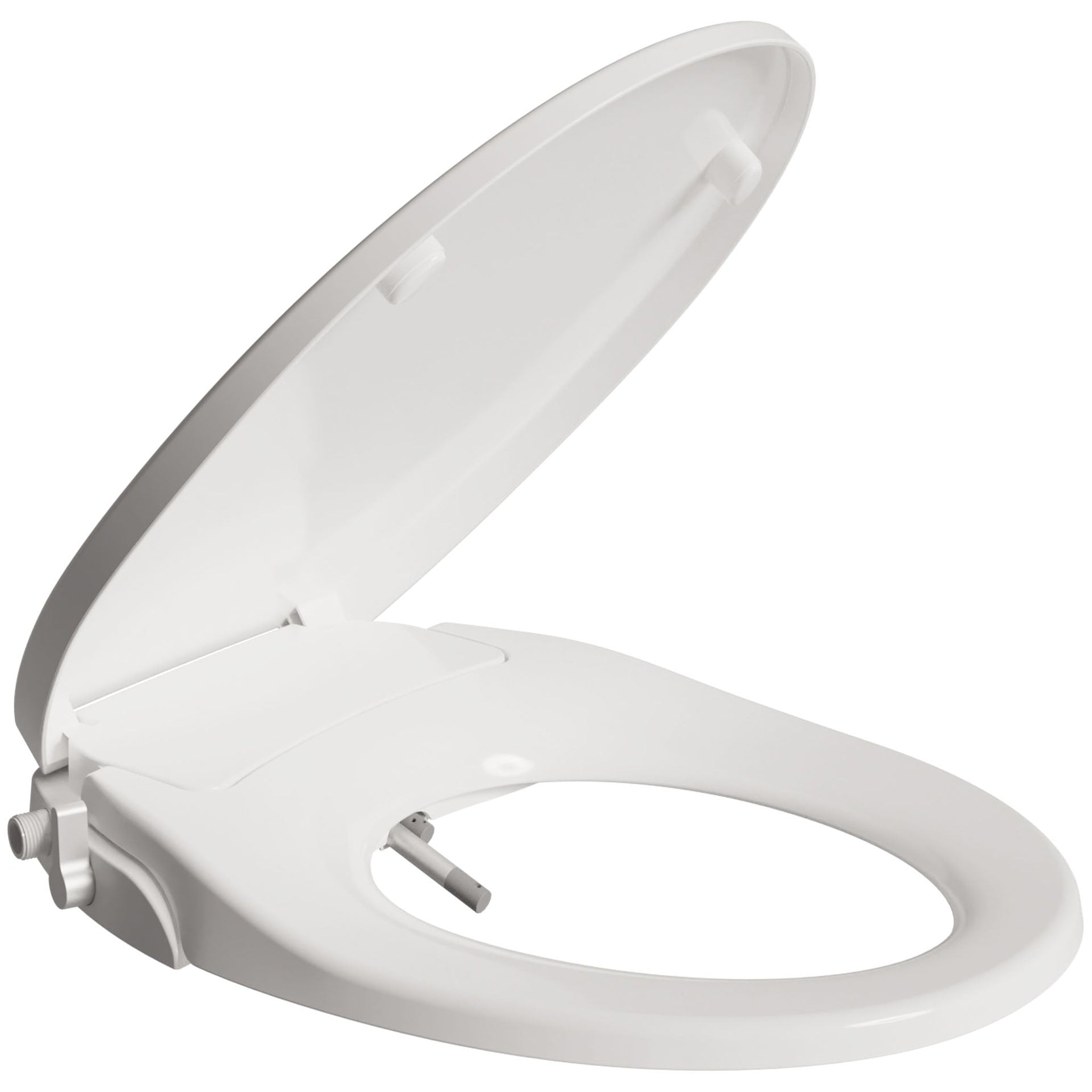 ANZZI, ANZZI Troy Series White Soft Close Non-Electric Toilet Seat With Dual Nozzle and Built-In Side Lever