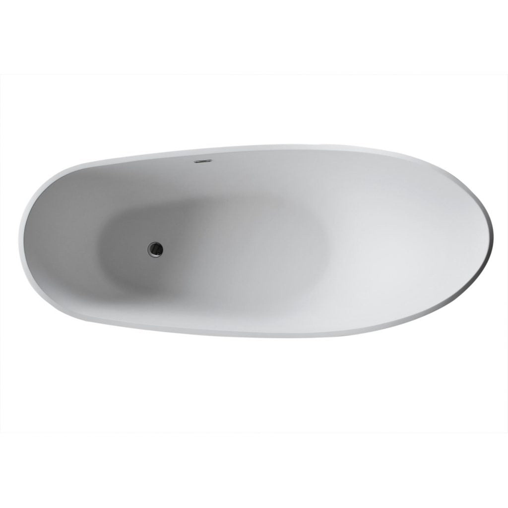 ANZZI, ANZZI Tuasavi Series 68" x 29" Matte White Freestanding Bathtub With Built-In Overflow and Pop-Up Drain