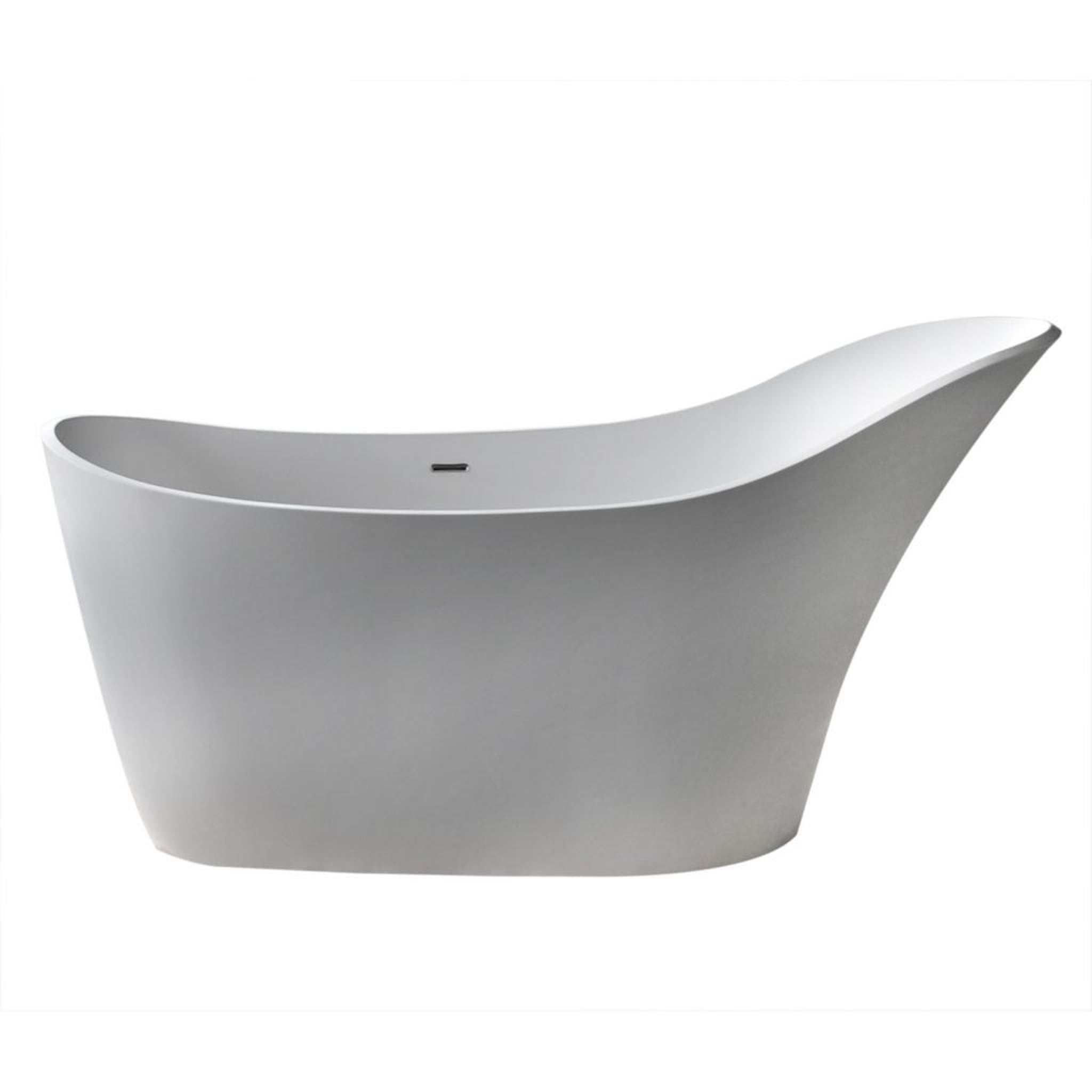 ANZZI, ANZZI Tuasavi Series 68" x 29" Matte White Freestanding Bathtub With Built-In Overflow and Pop-Up Drain