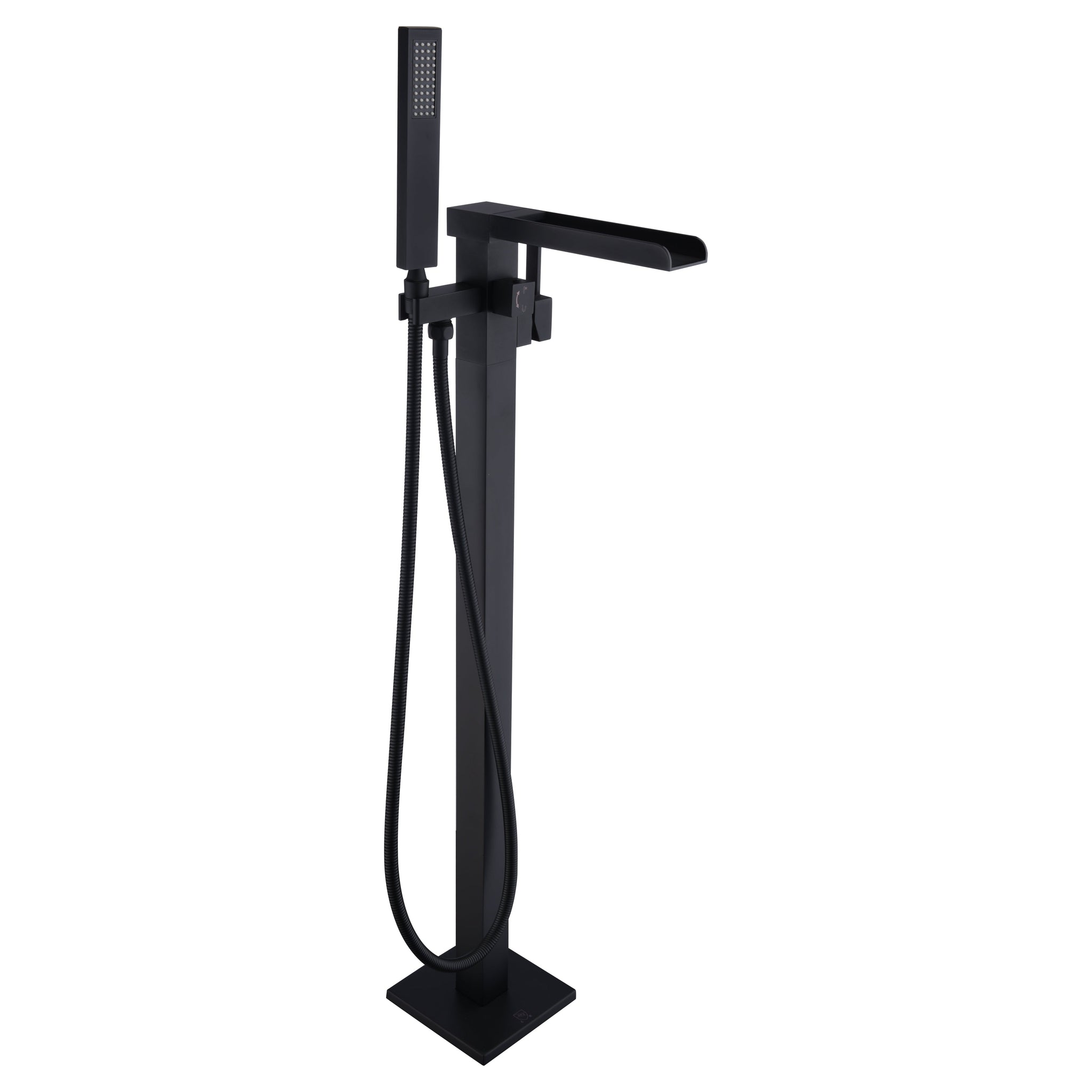 ANZZI, ANZZI Union Series 2-Handle Matte Black Clawfoot Tub Faucet With Euro-Grip Handheld Sprayer