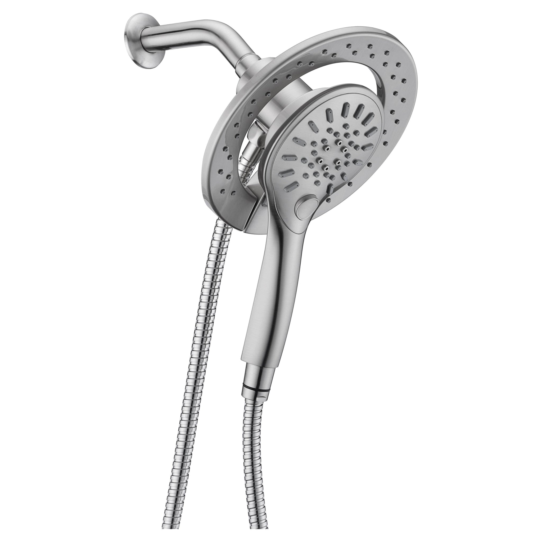 ANZZI, ANZZI Valkrie Series Wall-Mounted Brushed Nickel Dual Mode Shower Head System With Magnetic Diverter