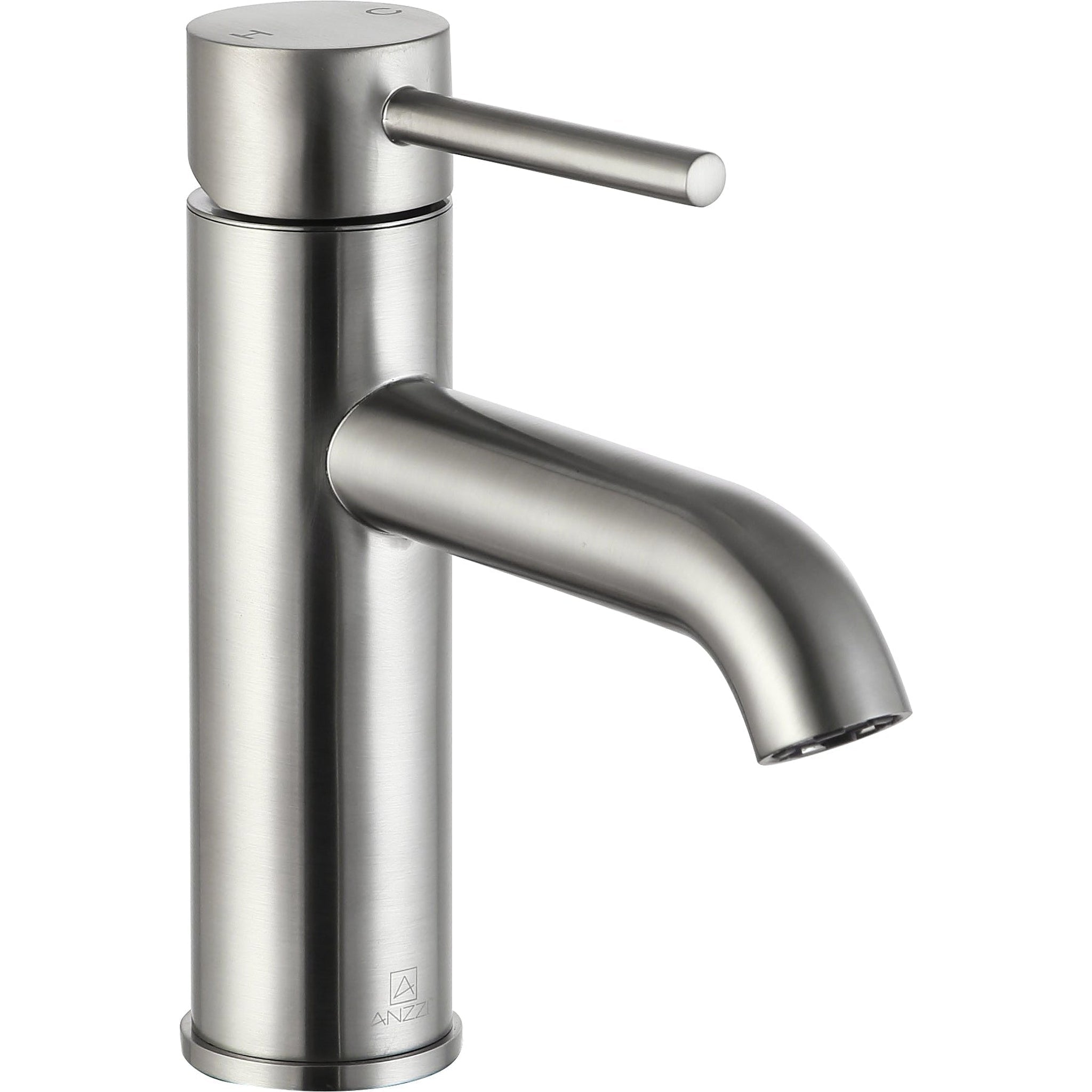 ANZZI, ANZZI Valle Series 4" Single Hole Brushed Nickel Bathroom Sink Faucet