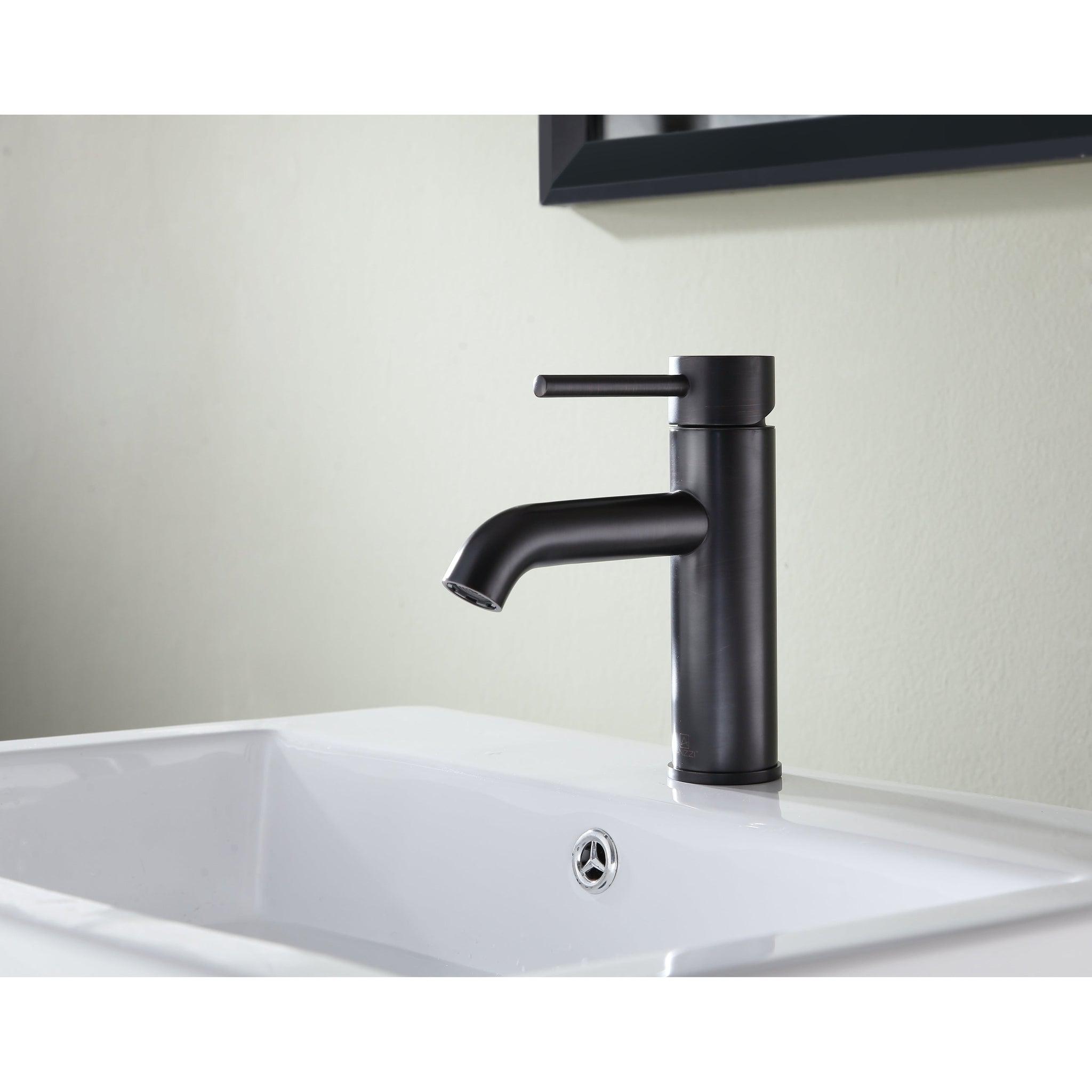 ANZZI, ANZZI Valle Series 4" Single Hole Oil Rubbed Bronze Bathroom Sink Faucet