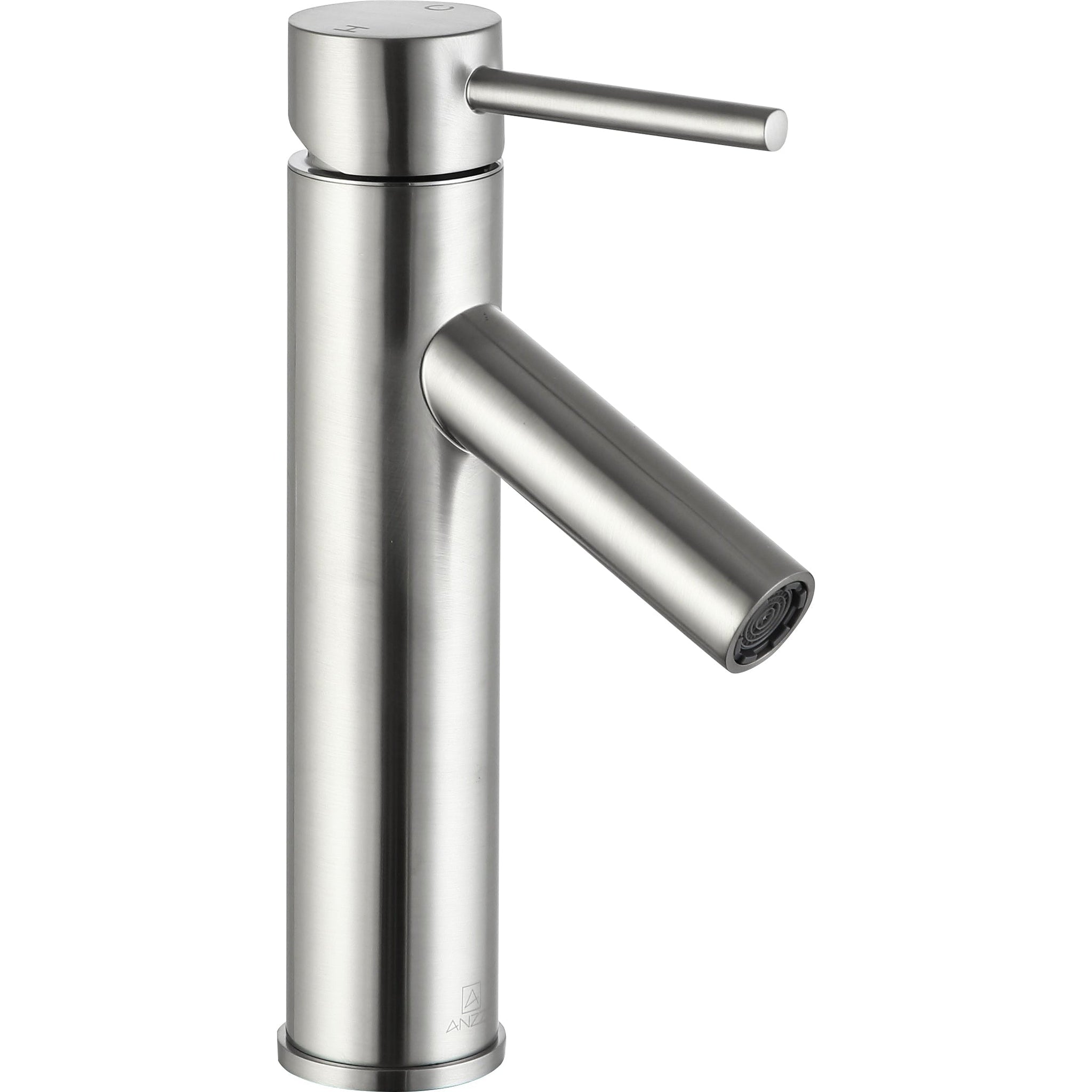 ANZZI, ANZZI Valle Series 5" Single Hole Brushed Nickel Bathroom Sink Faucet