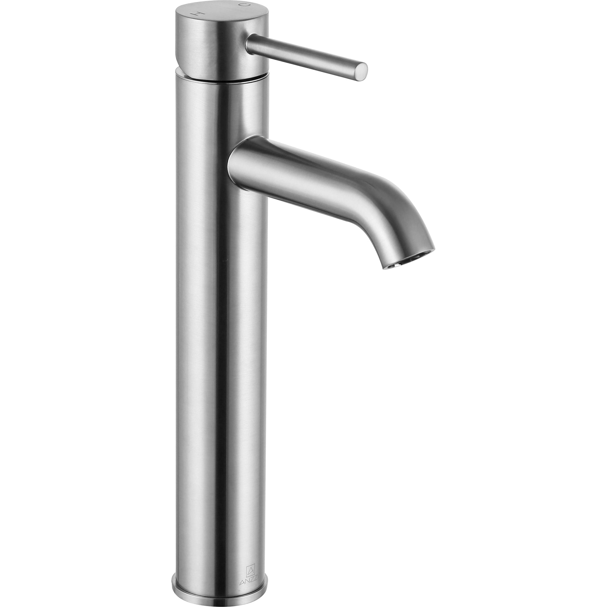 ANZZI, ANZZI Valle Series 9" Single Hole Brushed Nickel Bathroom Sink Faucet