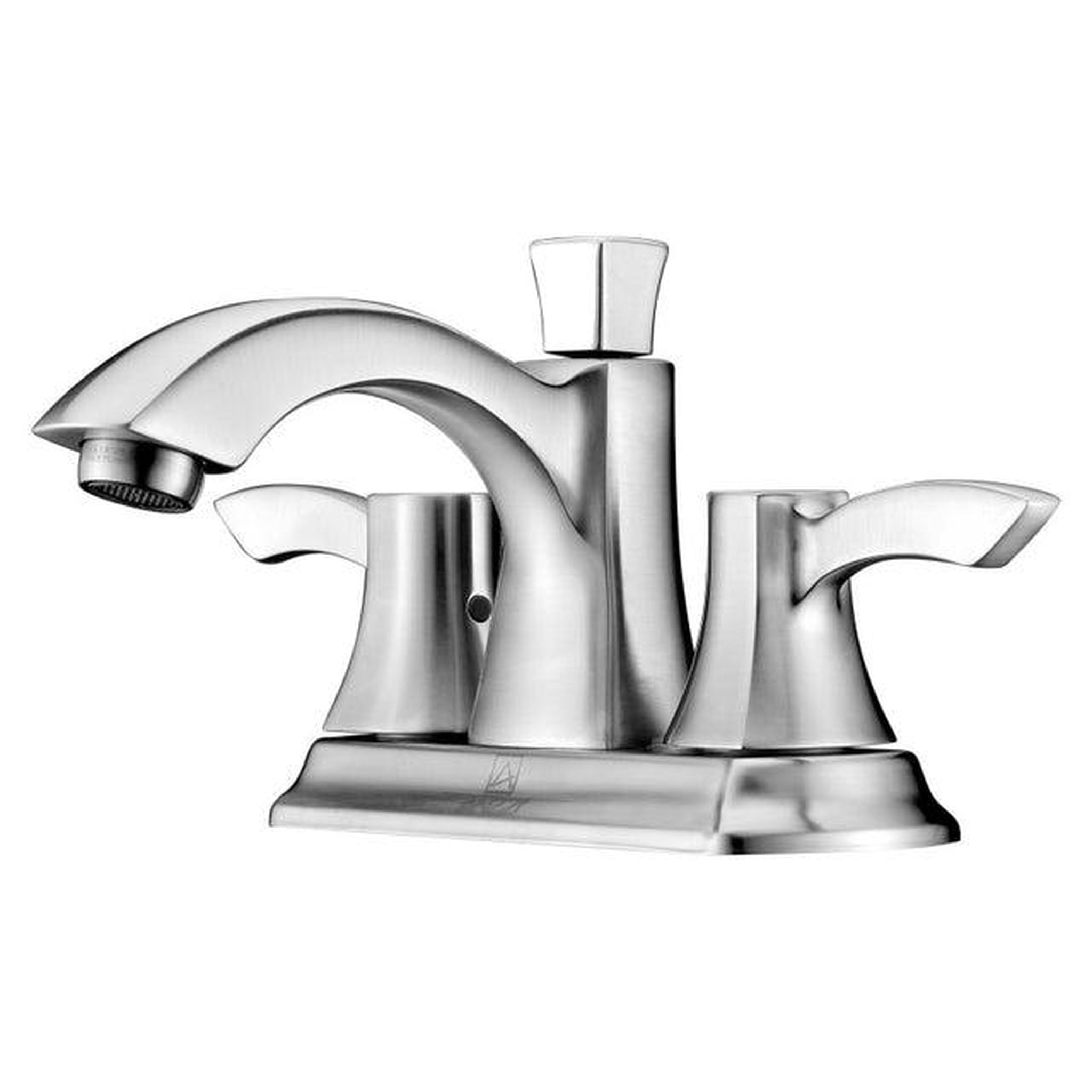 ANZZI, ANZZI Vista Series 3" Centerset Brushed Nickel Mid-Arc Bathroom Sink Faucet