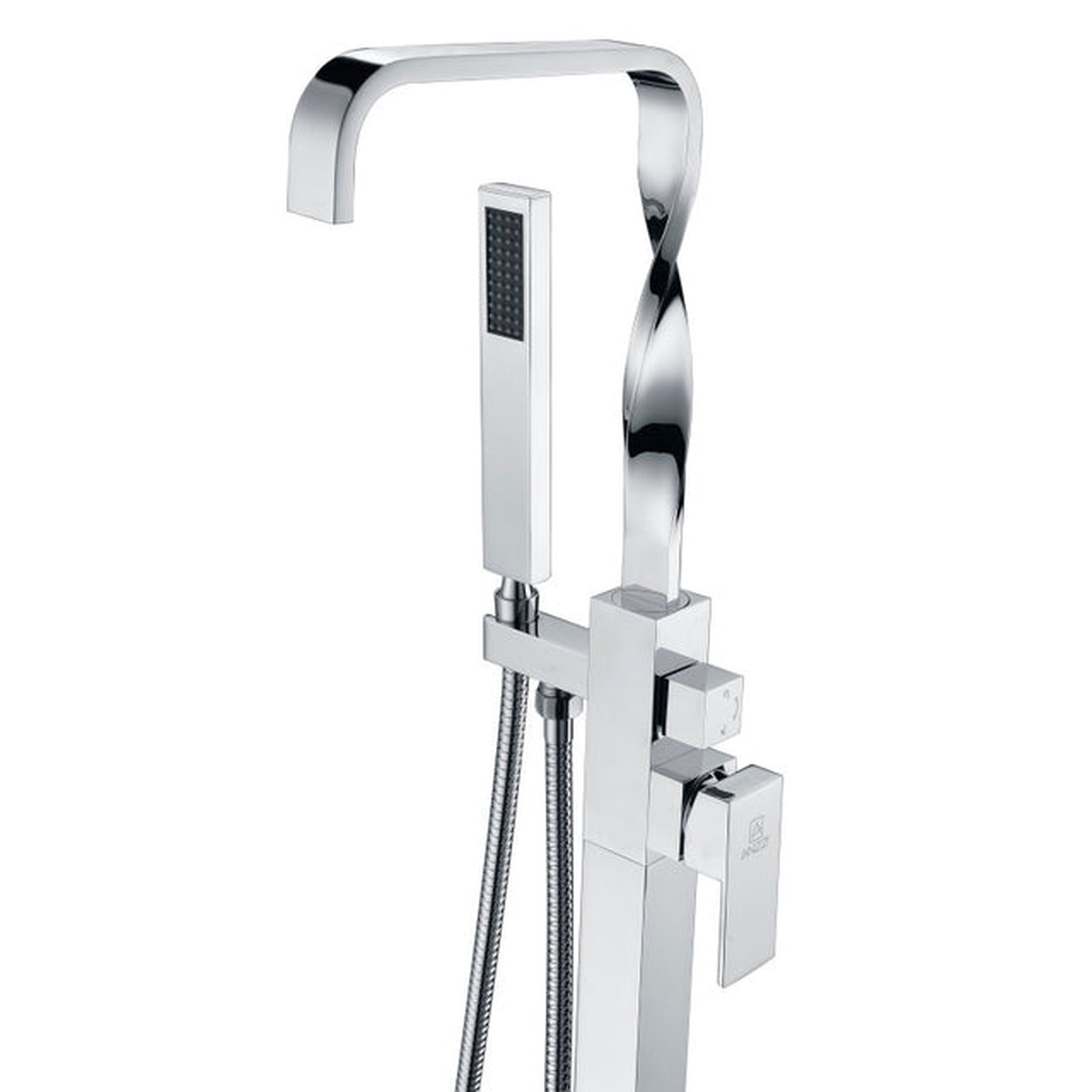 ANZZI, ANZZI Yosemite Series 2-Handle Polished Chrome Clawfoot Tub Faucet With Euro-Grip Handheld Sprayer