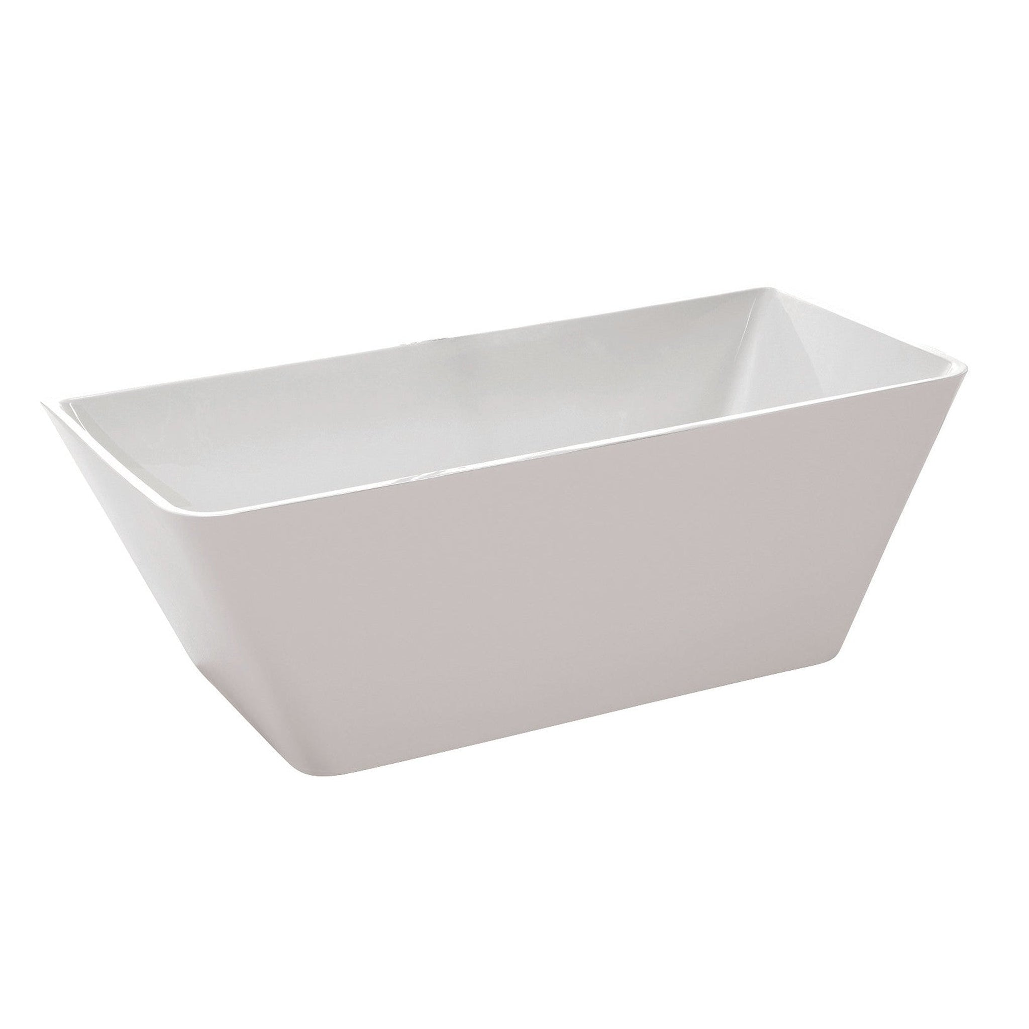 ANZZI, ANZZI Zenith Series 67" x 32" Glossy White Freestanding Bathtub With Built-In Overflow and Pop-Up Drain