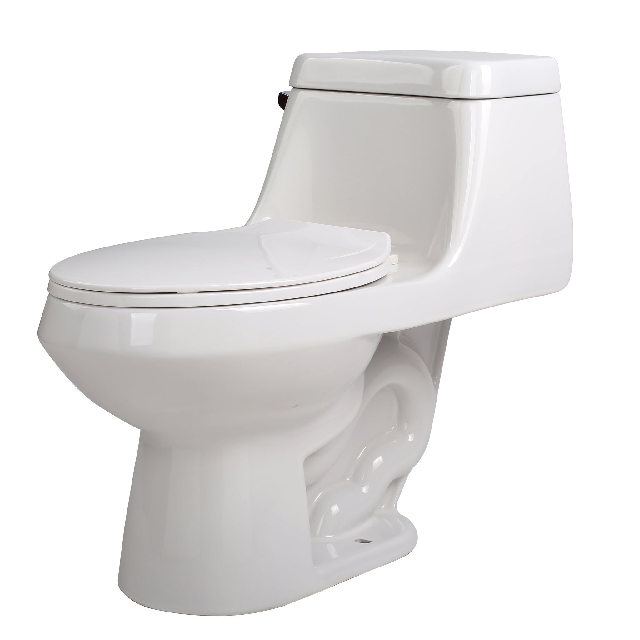 ANZZI, ANZZI Zeus Series White Elongated Bathroom Toilet With Single Flush System