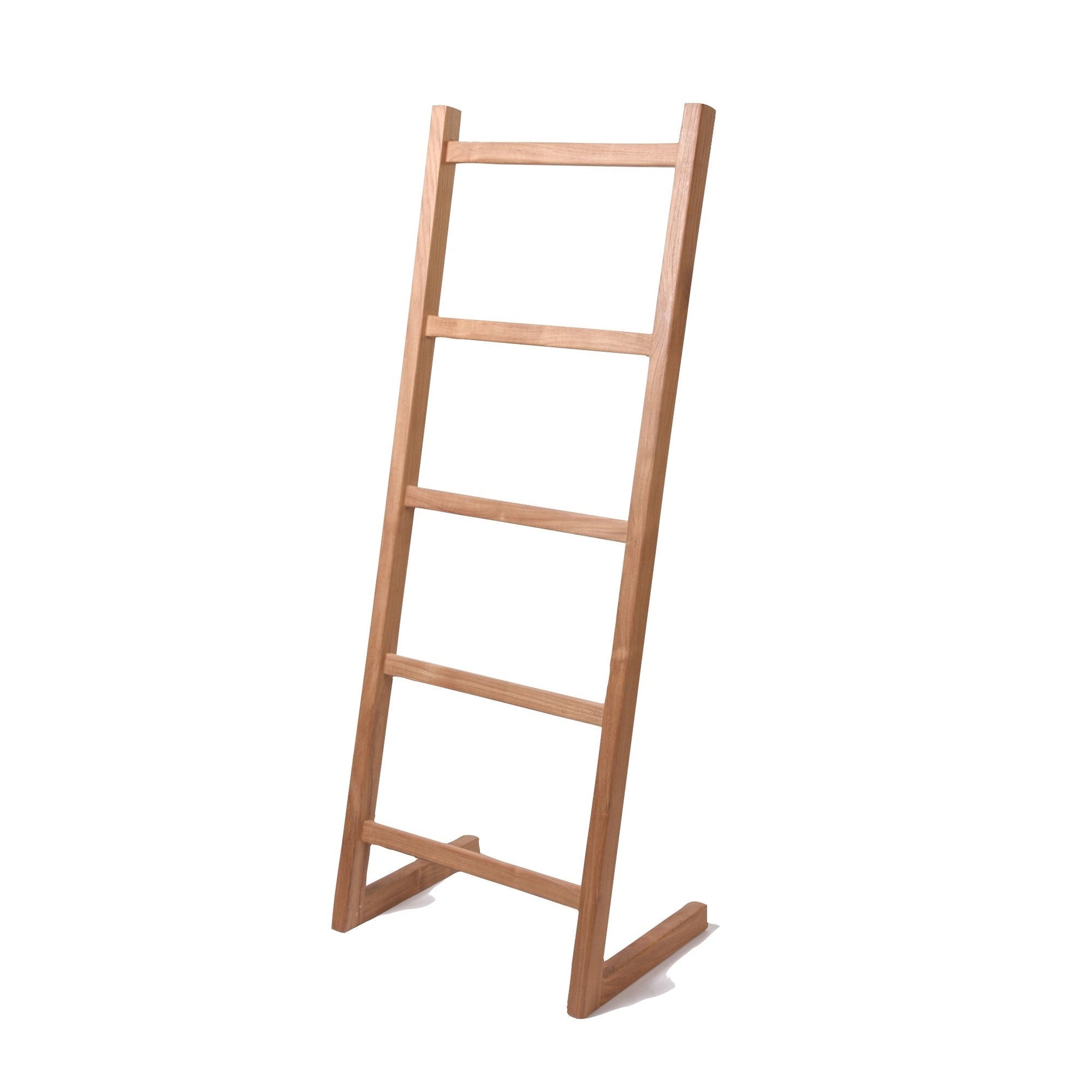 ARB Teak & Specialties, ARB Teak & Specialties 59" Solid Teak Wood Self-Standing Towel Ladder With 5 Bars