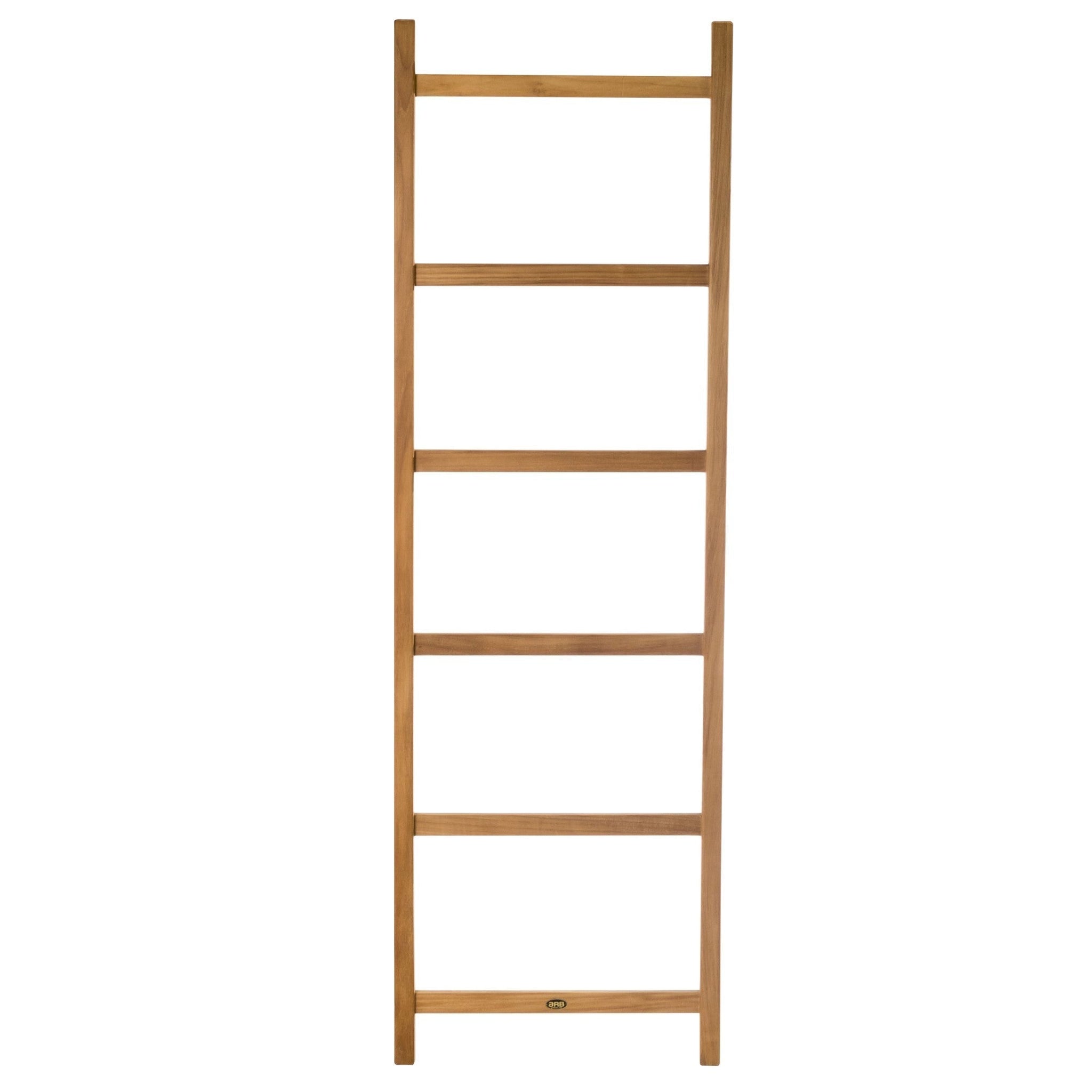 ARB Teak & Specialties, ARB Teak & Specialties 71" Solid Teak Wood Leaning Towel Ladder With 6 Bars