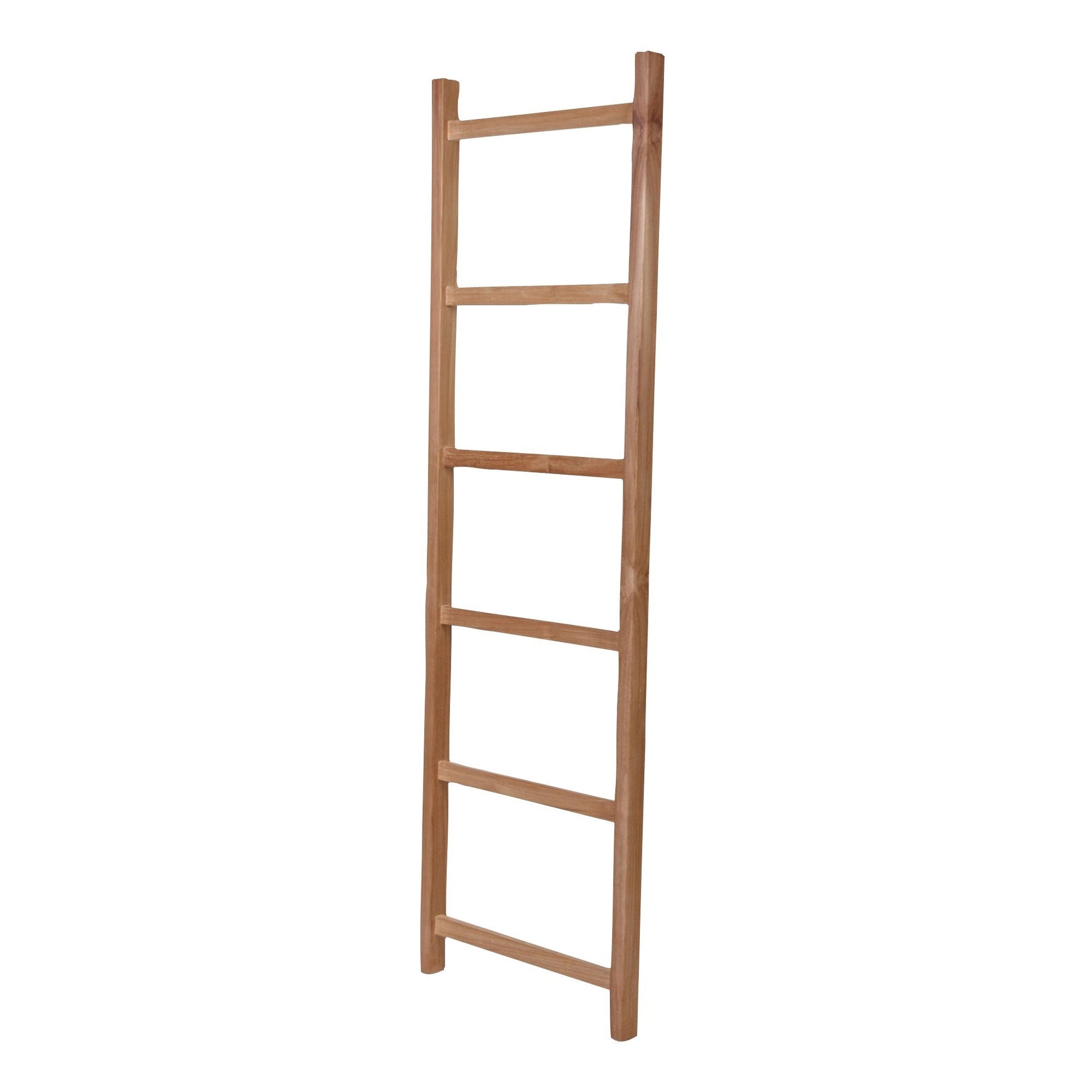 ARB Teak & Specialties, ARB Teak & Specialties 71" Solid Teak Wood Leaning Towel Ladder With 6 Bars