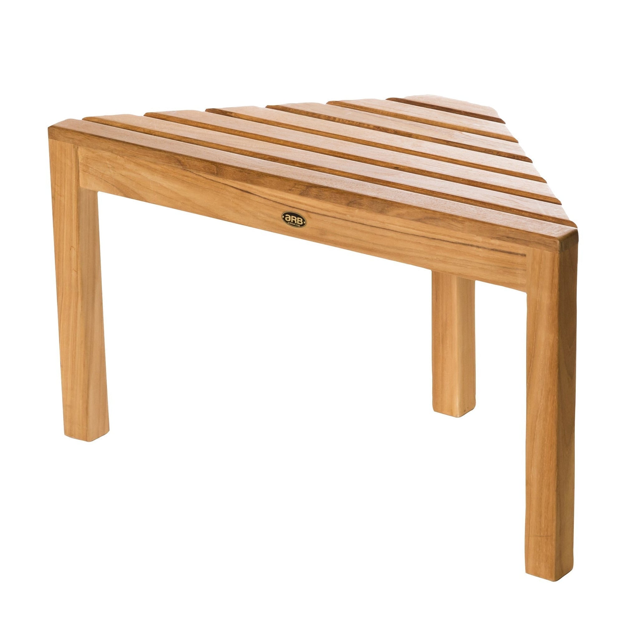 ARB Teak & Specialties, ARB Teak & Specialties Coach 32" Solid Teak Wood Corner Shower Bench