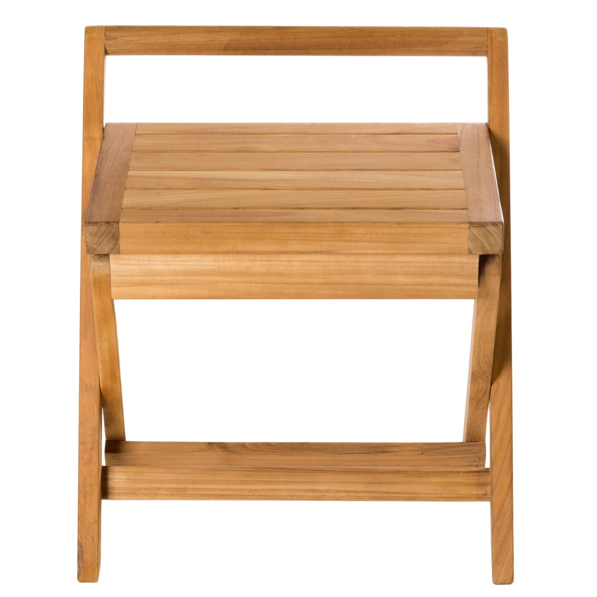 ARB Teak & Specialties, ARB Teak & Specialties 16" Solid Teak Wood Folding Shower Bench With Handle