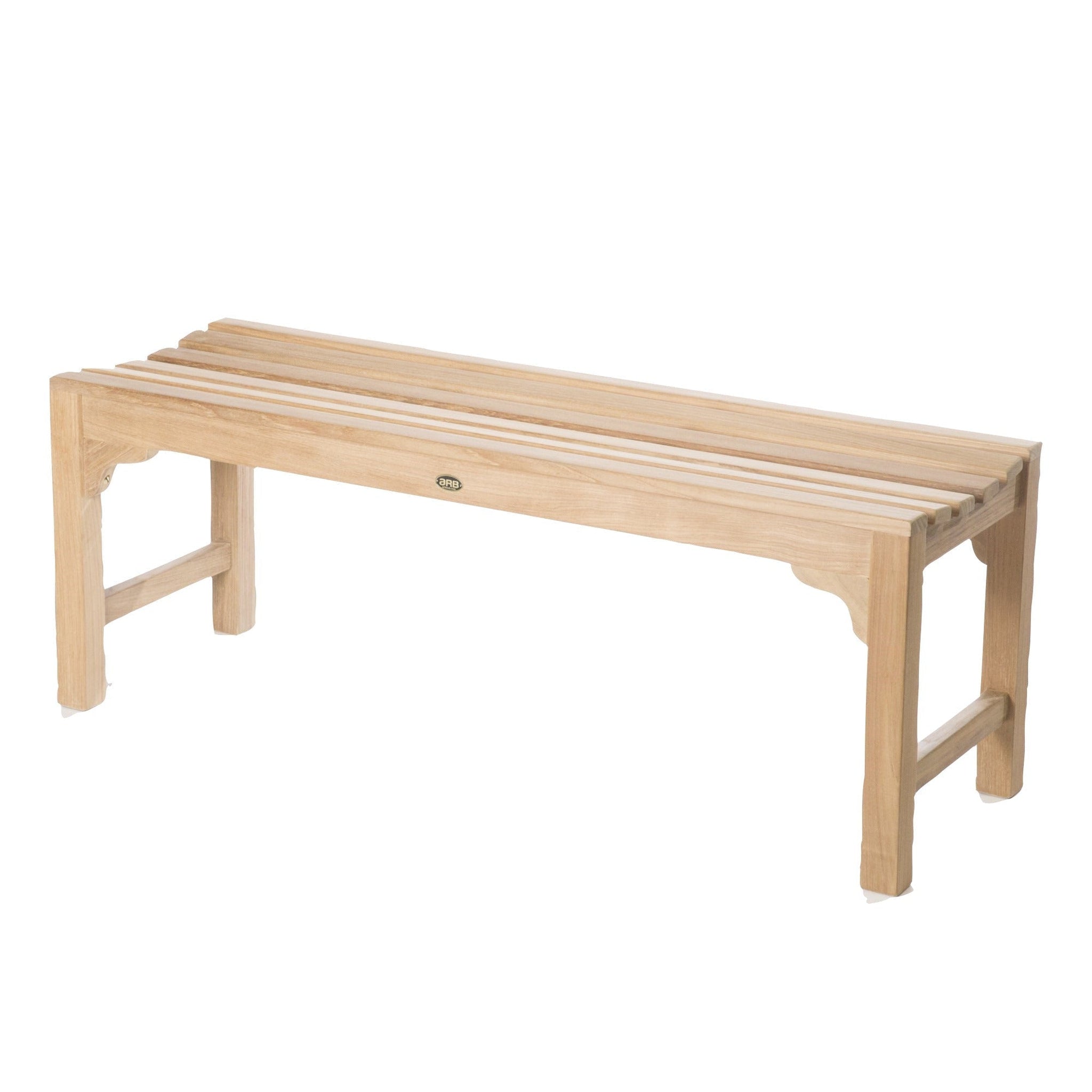 ARB Teak & Specialties, ARB Teak & Specialties Curved 47" Solid Teak Wood Shower Bench