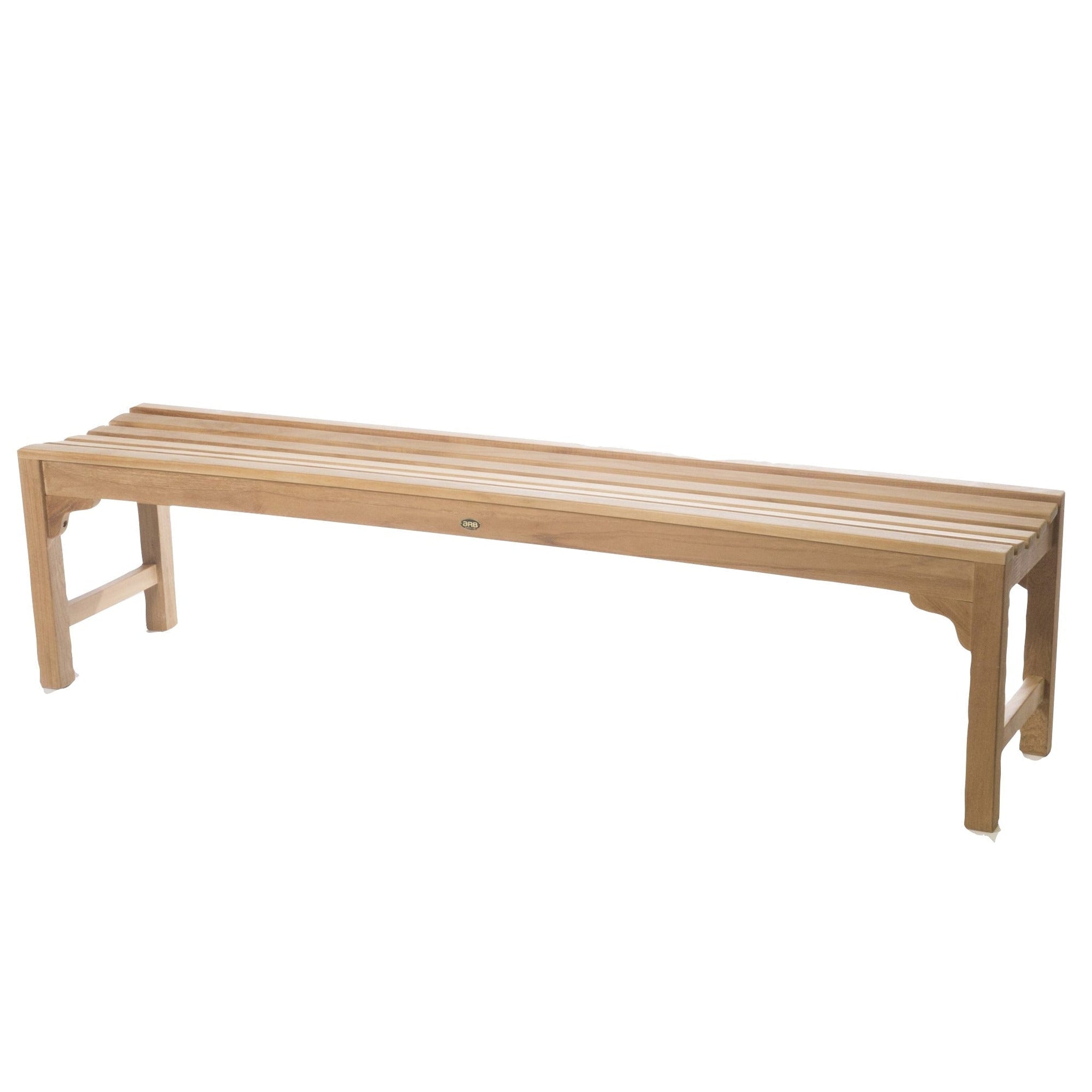 ARB Teak & Specialties, ARB Teak & Specialties Curved 71" Solid Teak Wood Shower Bench