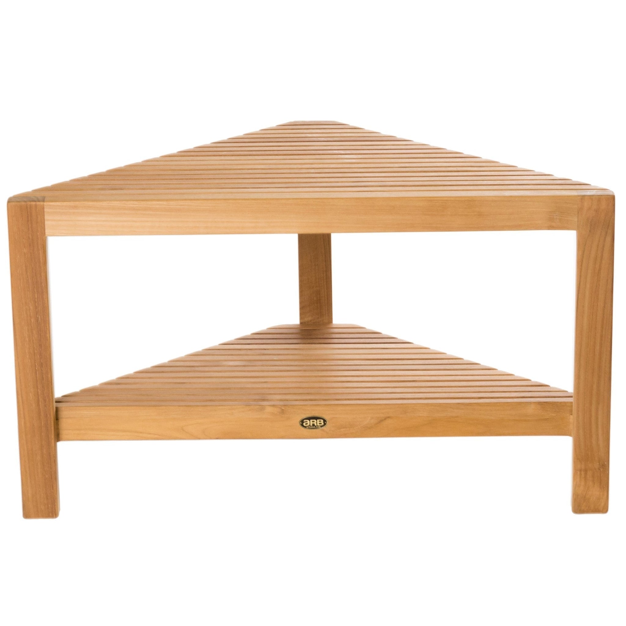 ARB Teak & Specialties, ARB Teak & Specialties Fiji 32" Solid Teak Wood Corner Shower Bench With Built-in Shelf