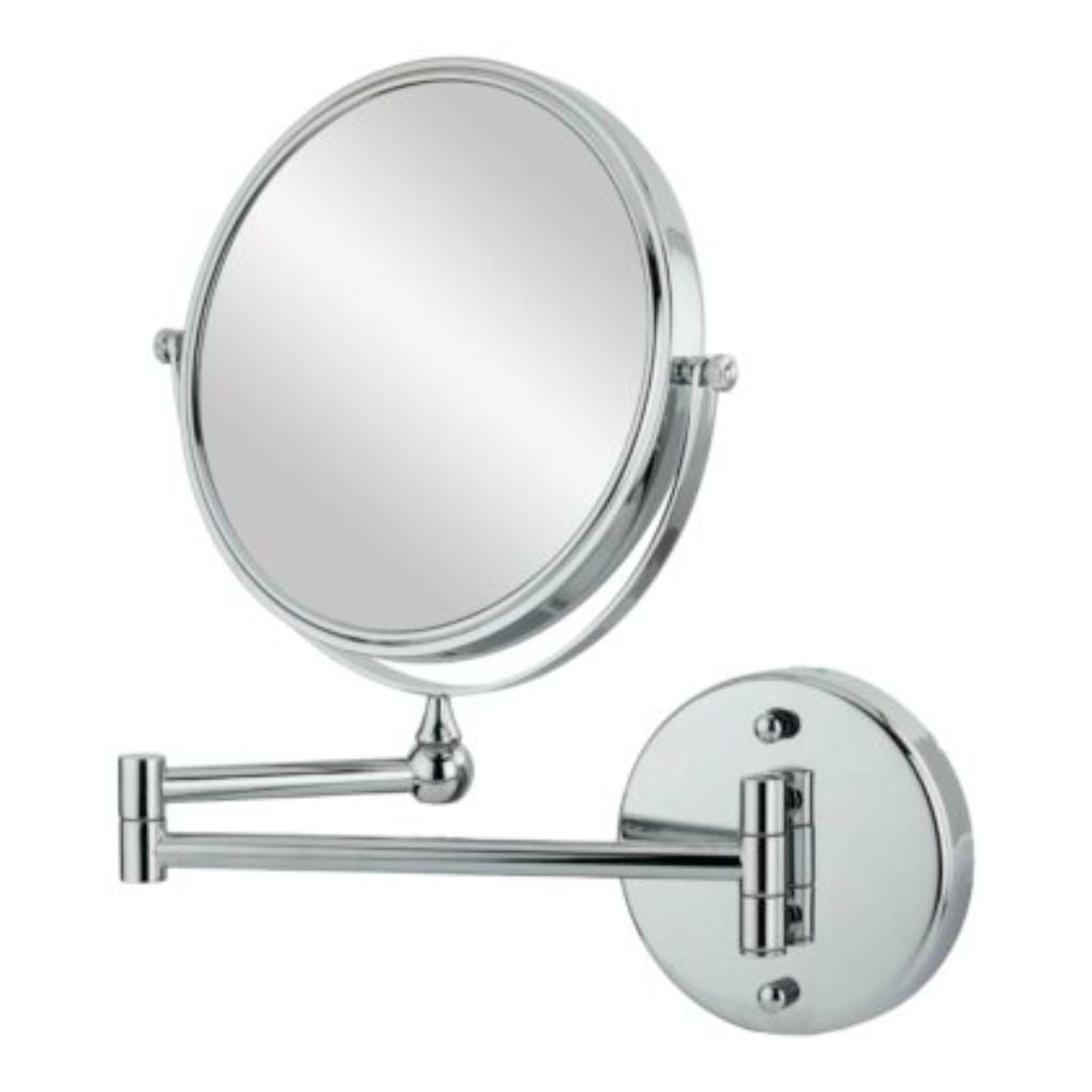 Aptations, Aptations Mirror Image 11" x 13" Chrome Wall-Mounted Double Sided 10X Magnified Makeup Mirror