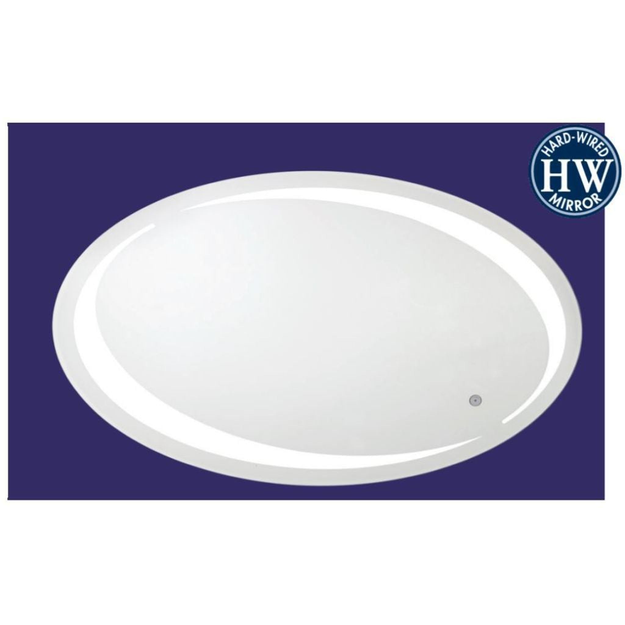 Aptations, Aptations Sergeña Sol 23" x 35" Wall-Mounted Oval Hardwired LED Back-Lit Vanity Mirror With Tunable 2,700K Warm White to 5,800K Cool white Light Color